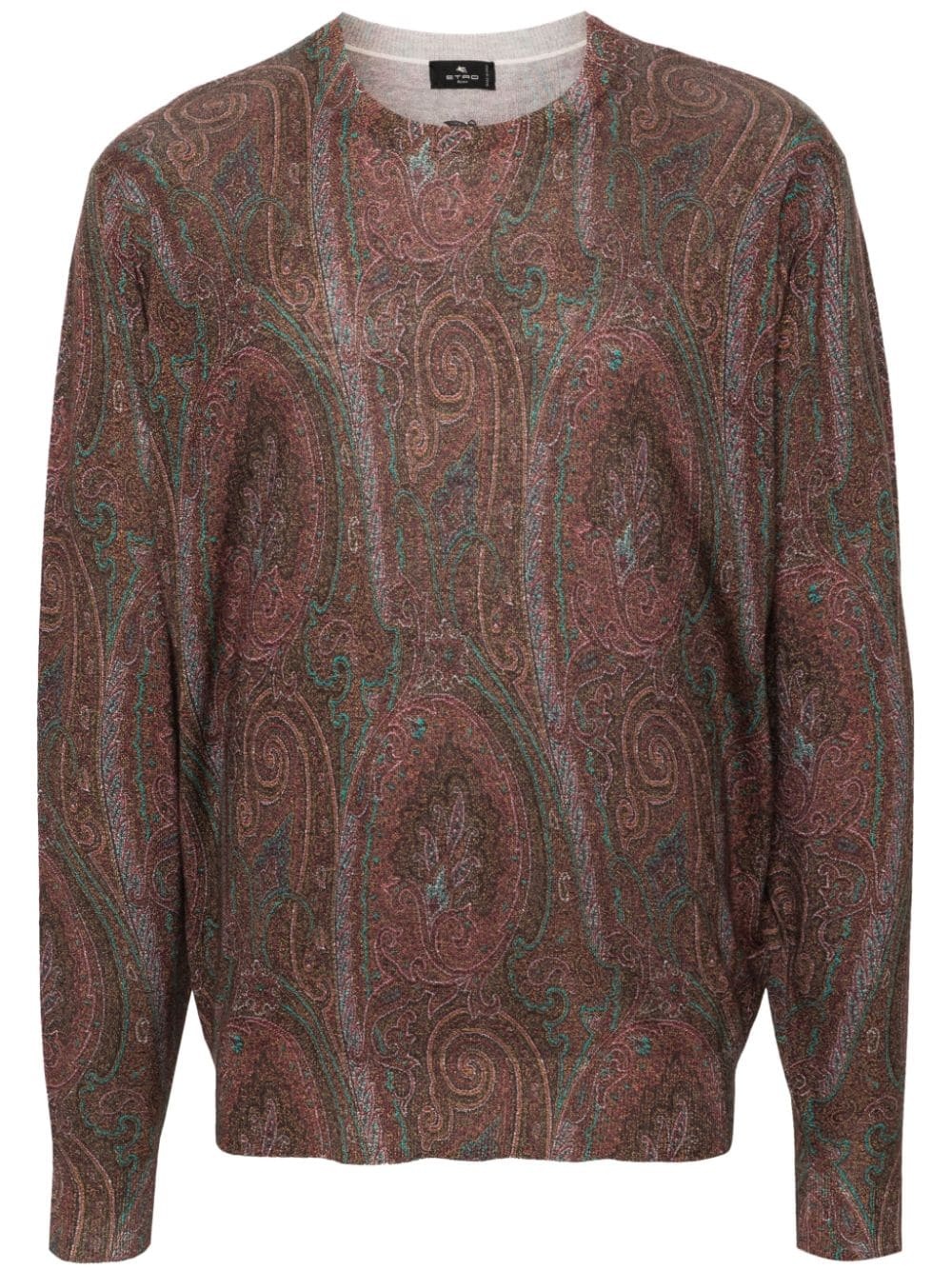 paisley-jacquard sweater - 1