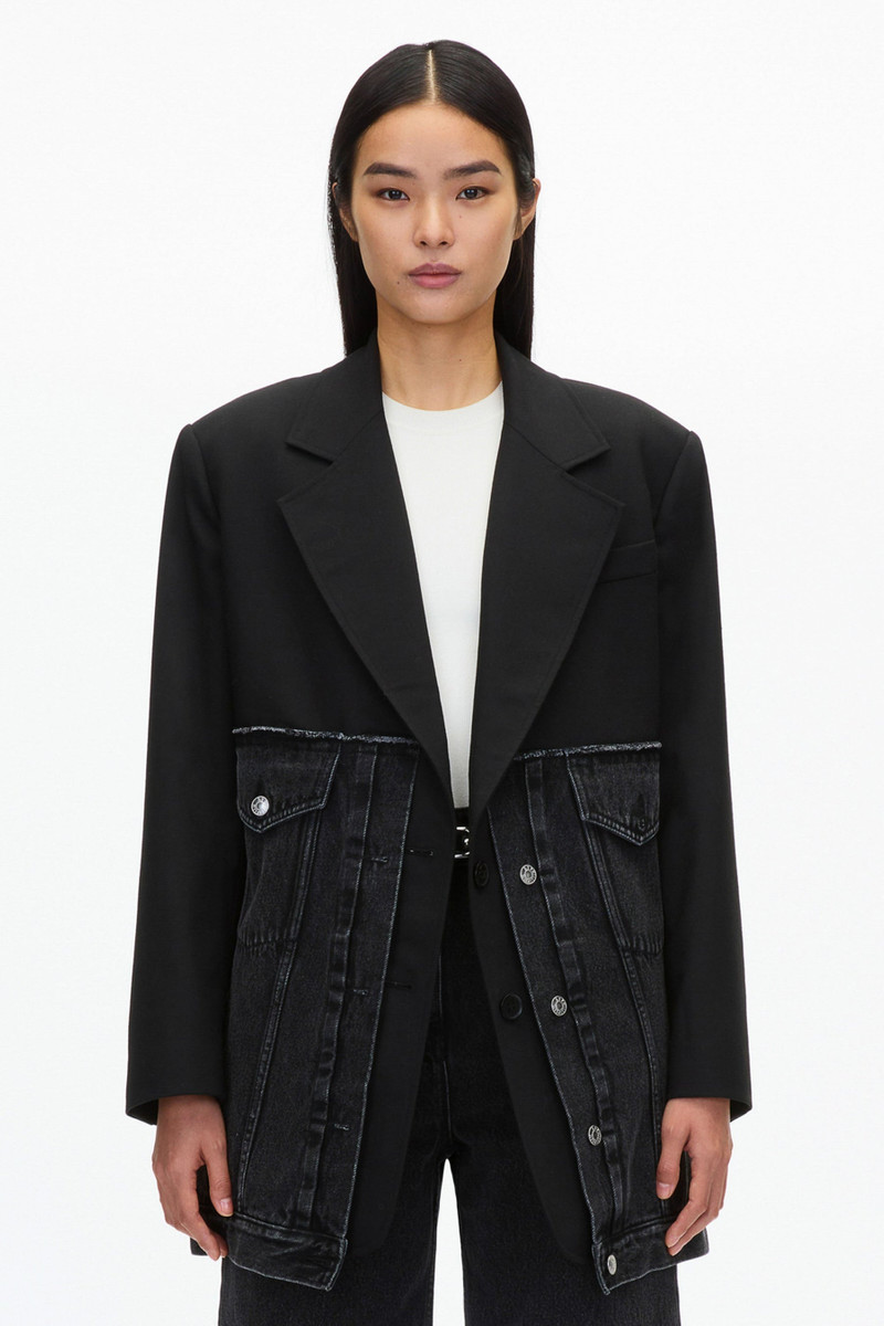 3.1 Phillip Lim Oversized Hybrid Denim Blazer outlook