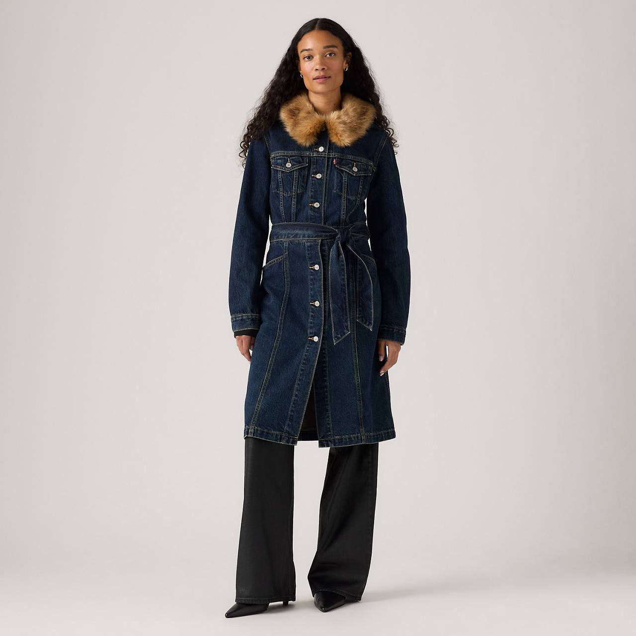 LONGLINE FUR TRUCKER JACKET - 2