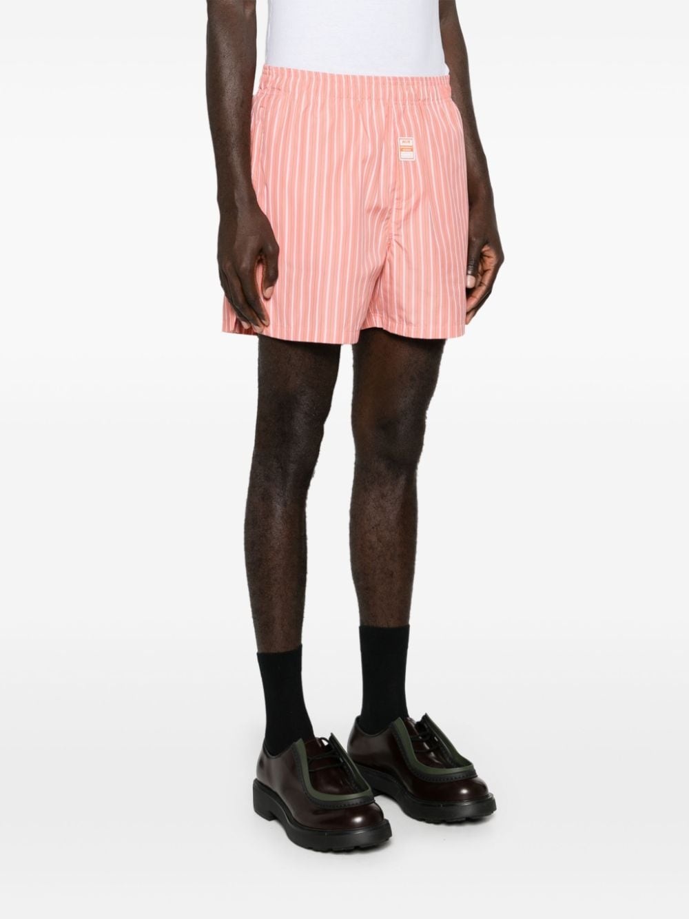 striped mid-rise deck shorts - 3