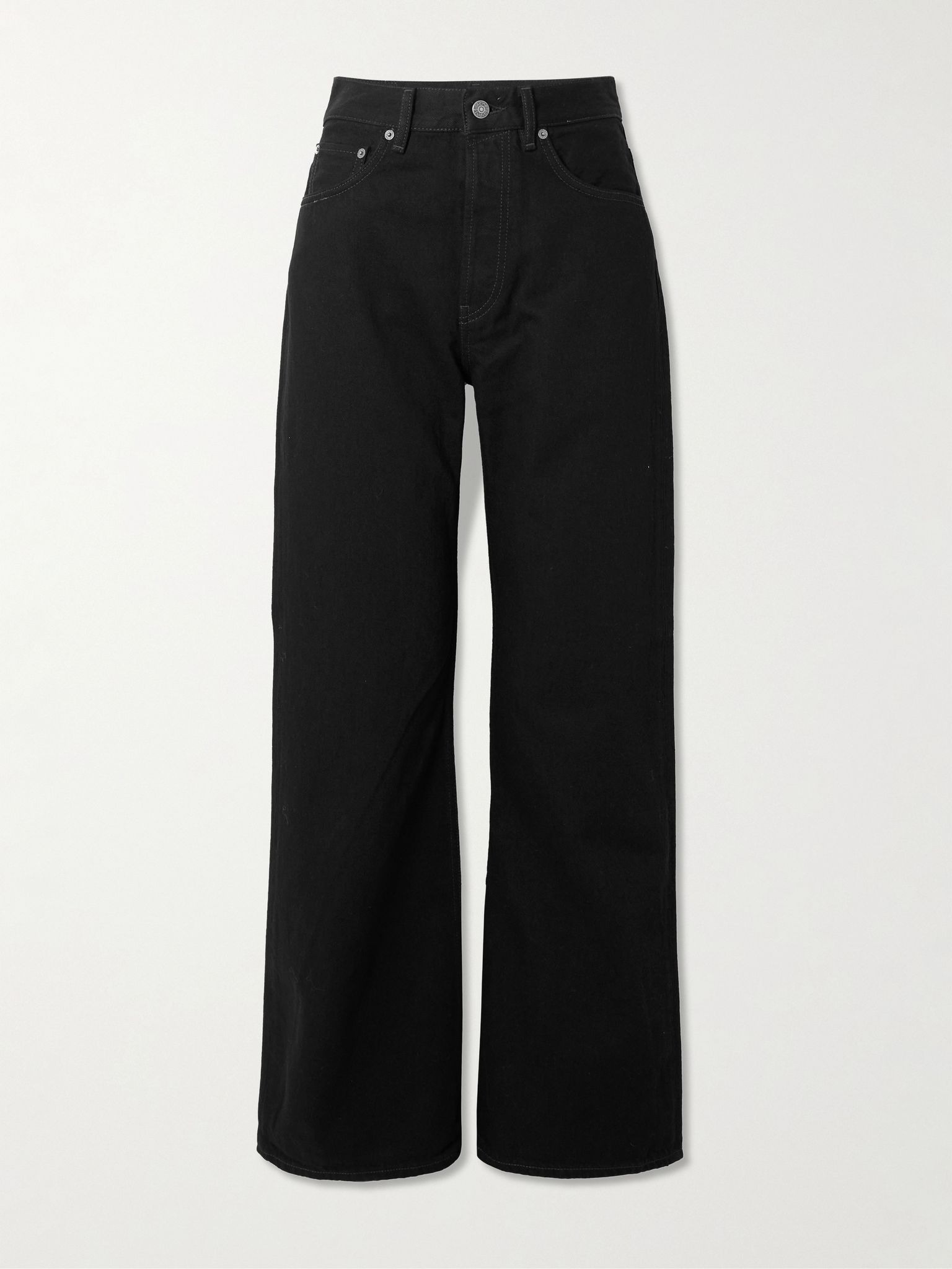 2021 high-rise wide-leg jeans Black - 1