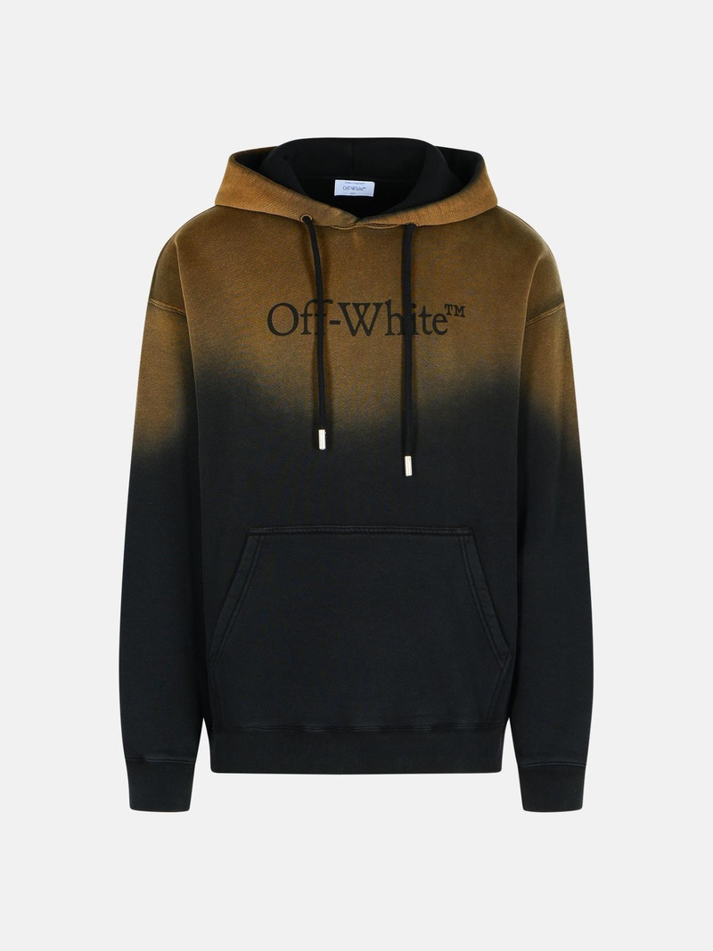 'LAUDRY DIAGONAL' DIRTY BLACK COTTON SWEATSHIRT 1
