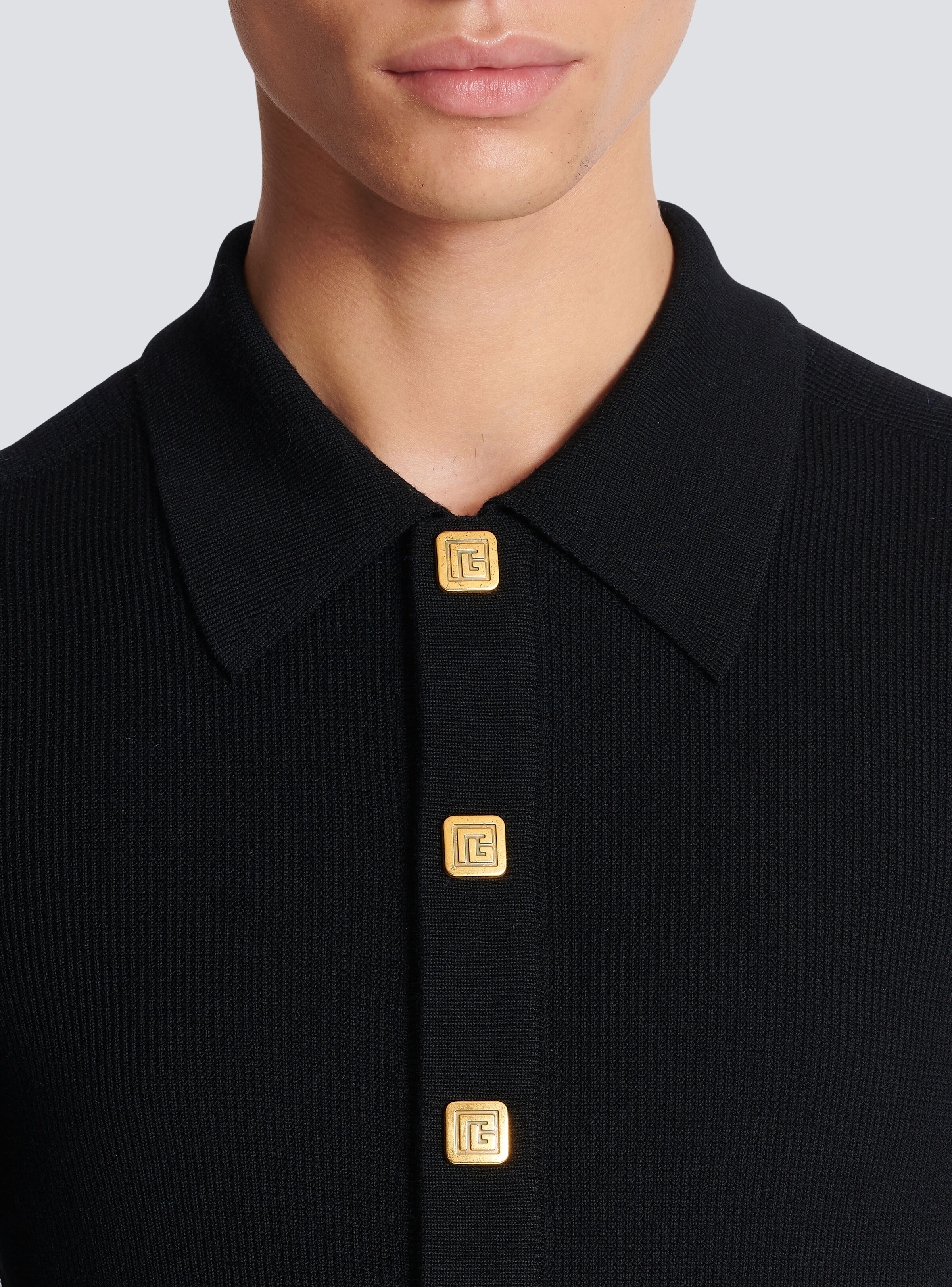 Wool PB buttoned polo shirt - 8