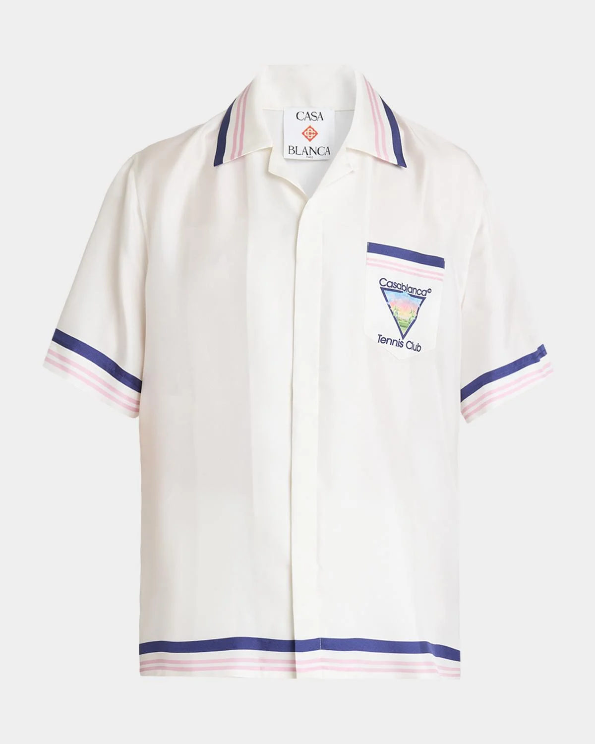 Men's Silk Cuban-Collar Polo Shirt - 1