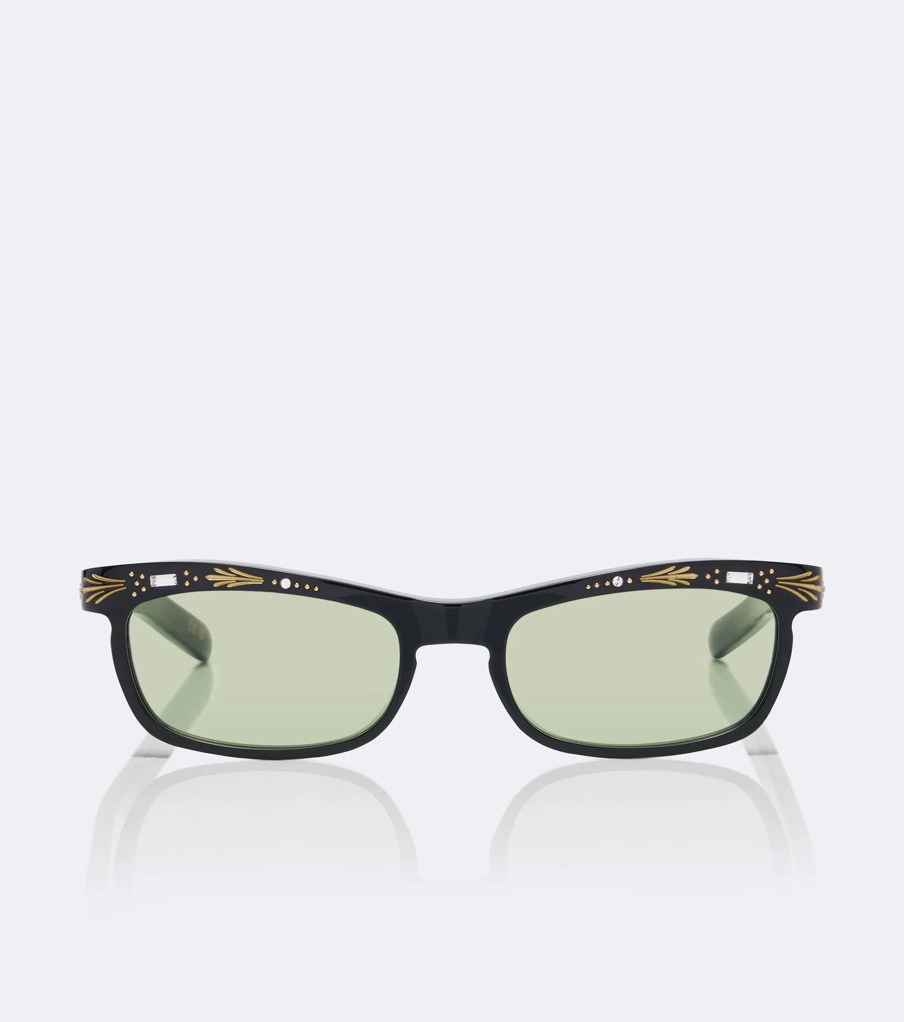 La Coureuse embellished rectangular sunglasses - 1