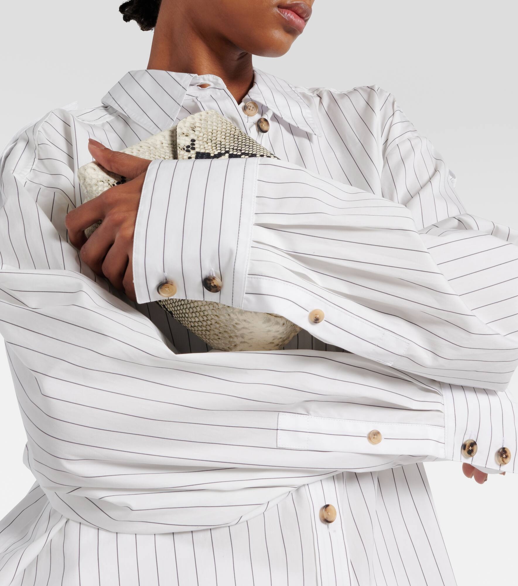 Tamal pinstriped oversized cotton shirt - 5