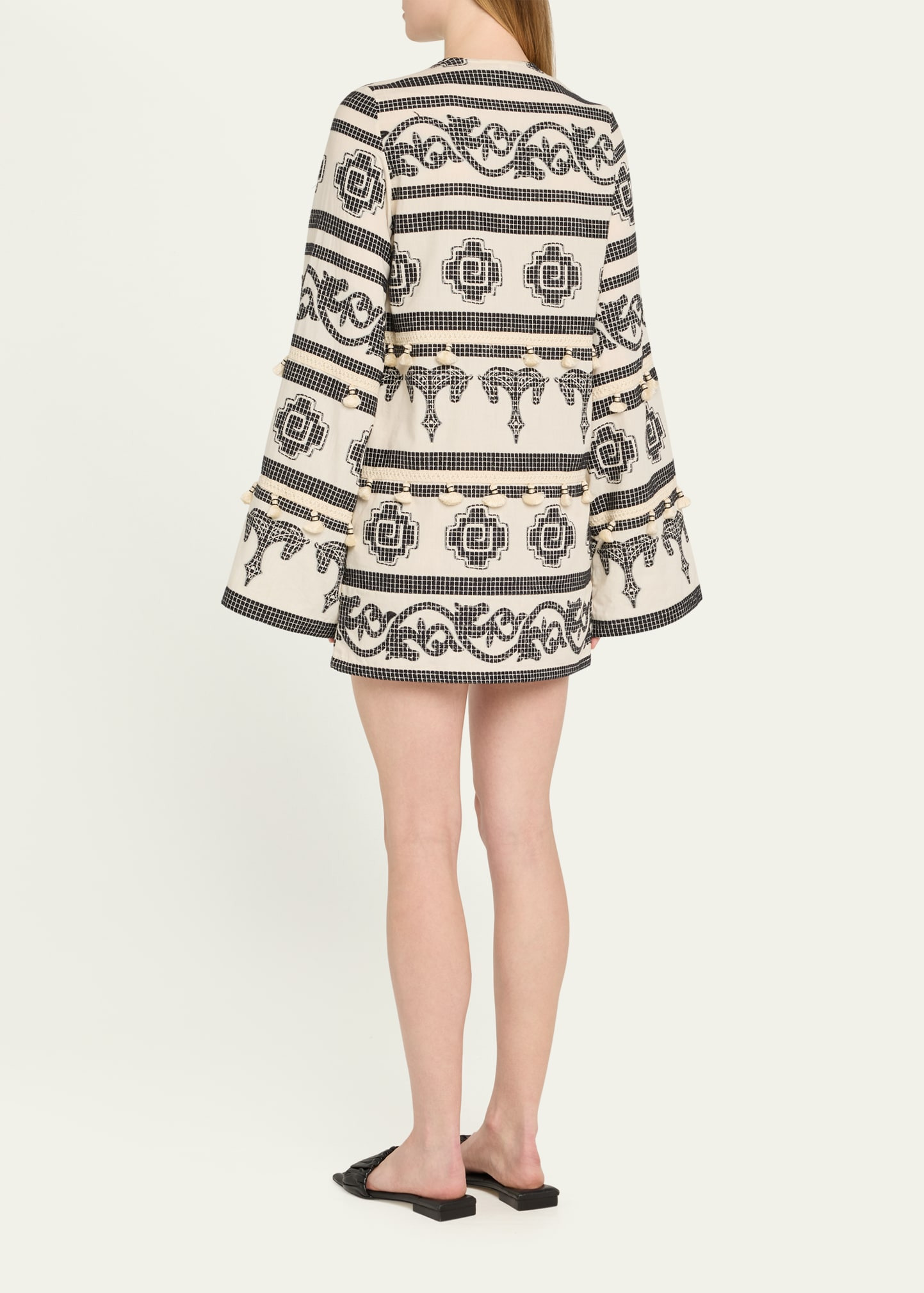 Temple Embroidered Mini Dress - 3