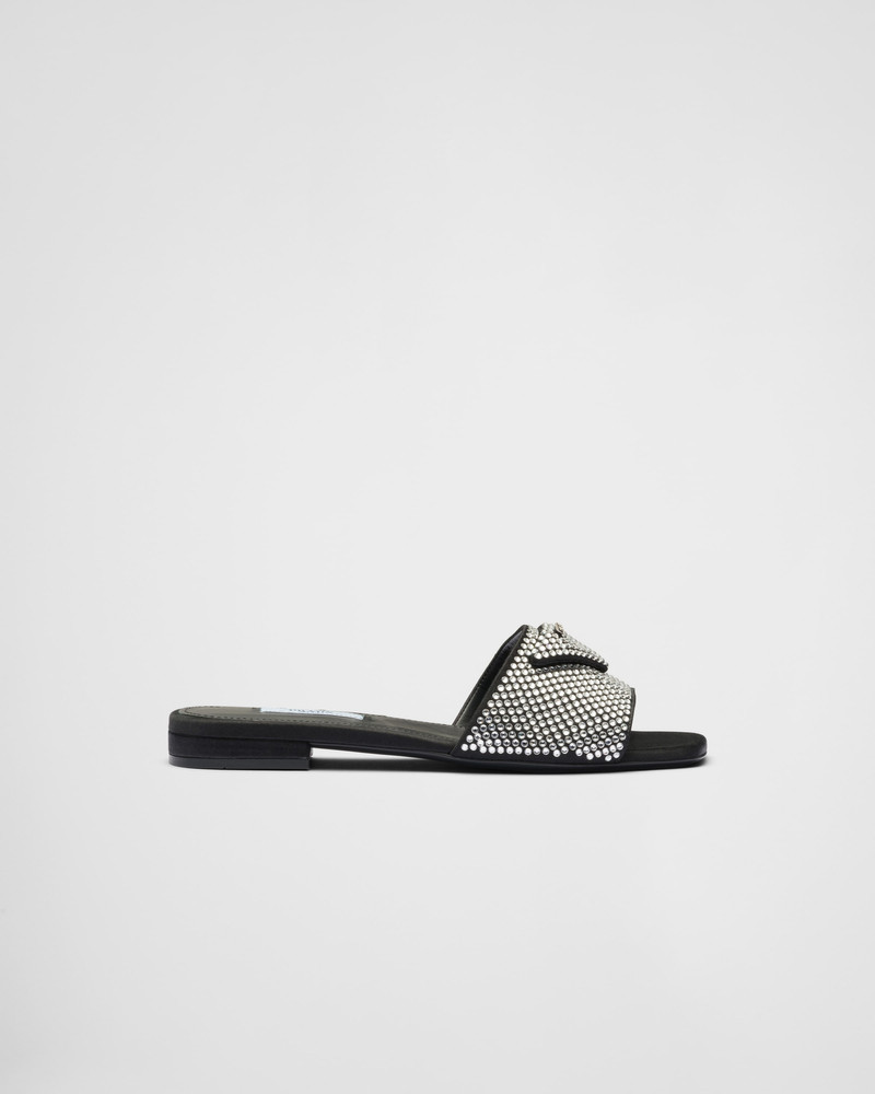 Satin slides with crystals 2