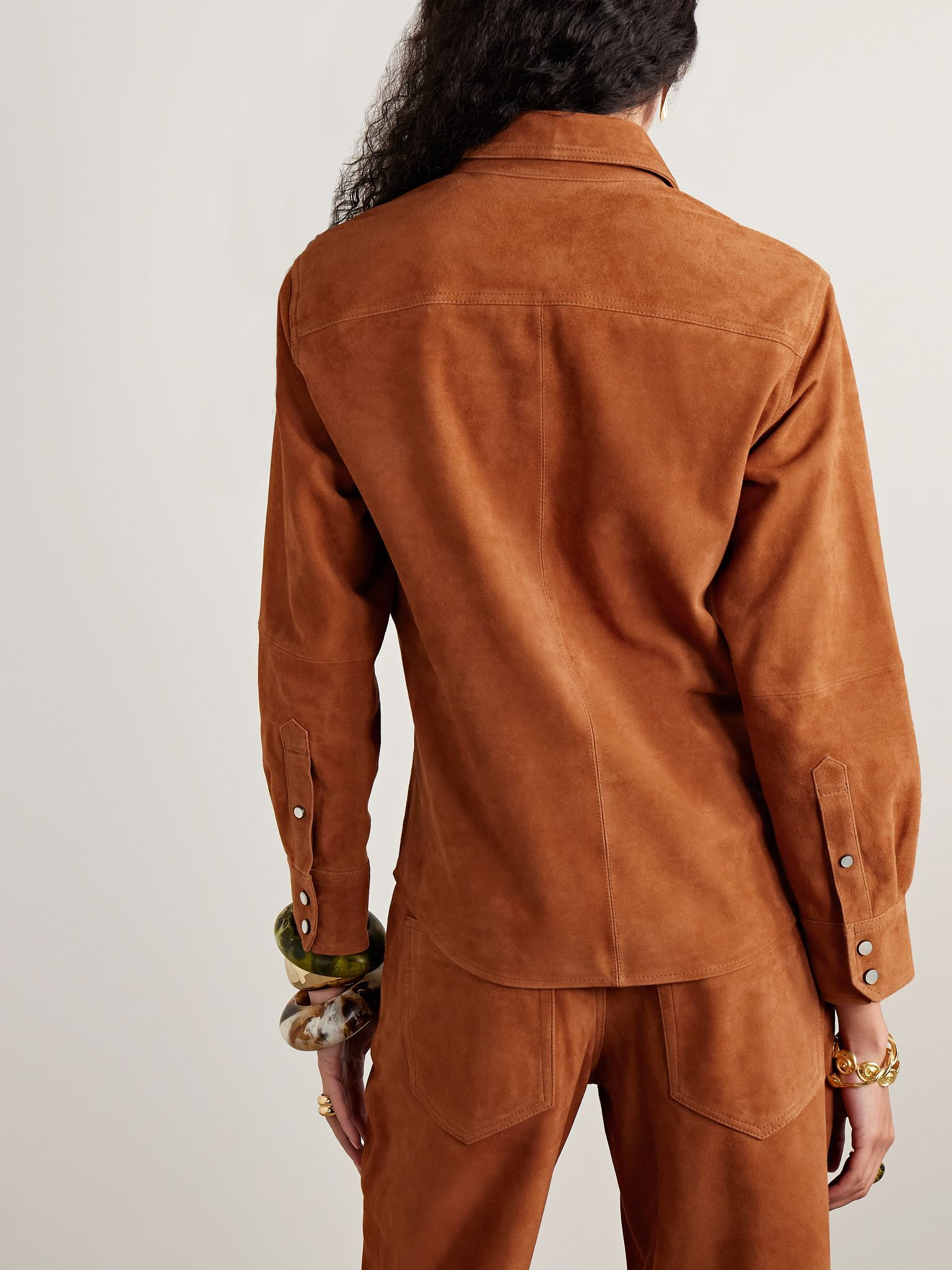 Delcia suede shirt Brown - 4
