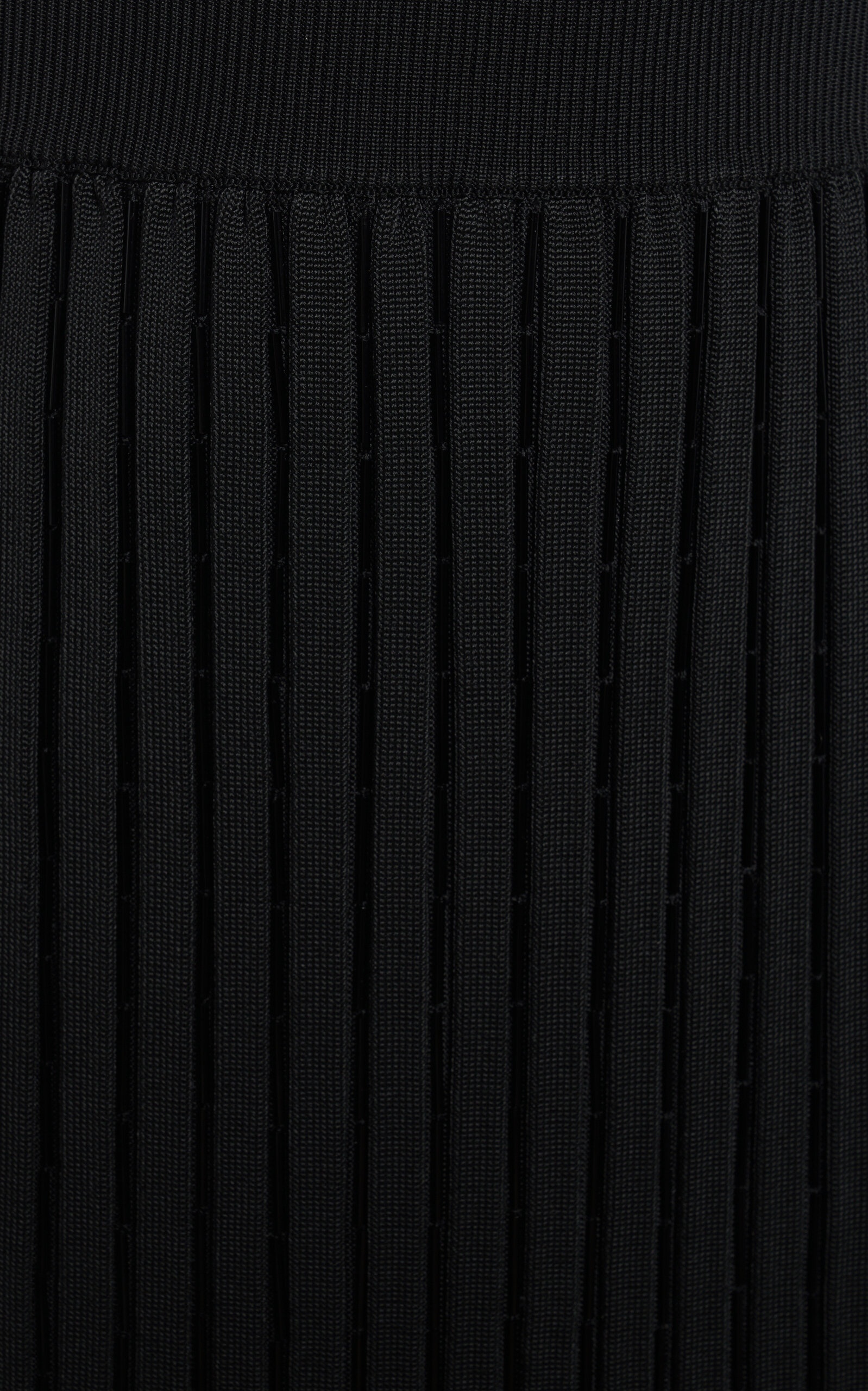 Embellished Plissé-Knit Midi Skirt black - 5