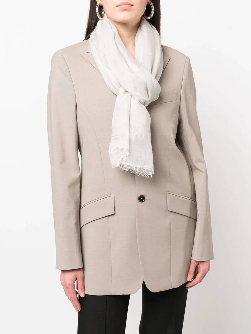 Faliero Sarti abstract-print frayed-edge scarf outlook