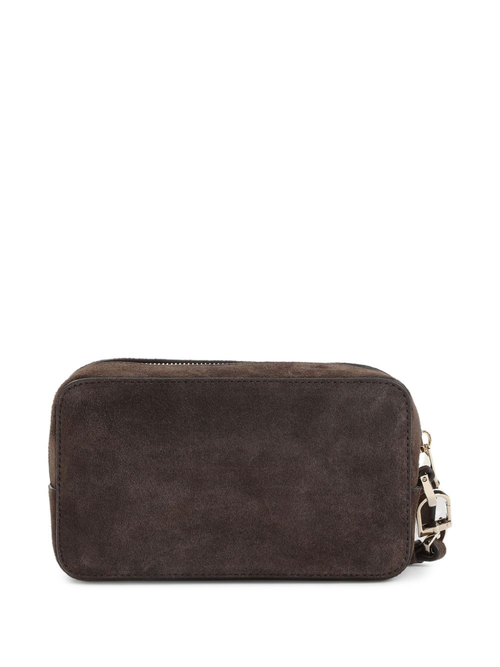 suede logo-patch clutch bag - 2
