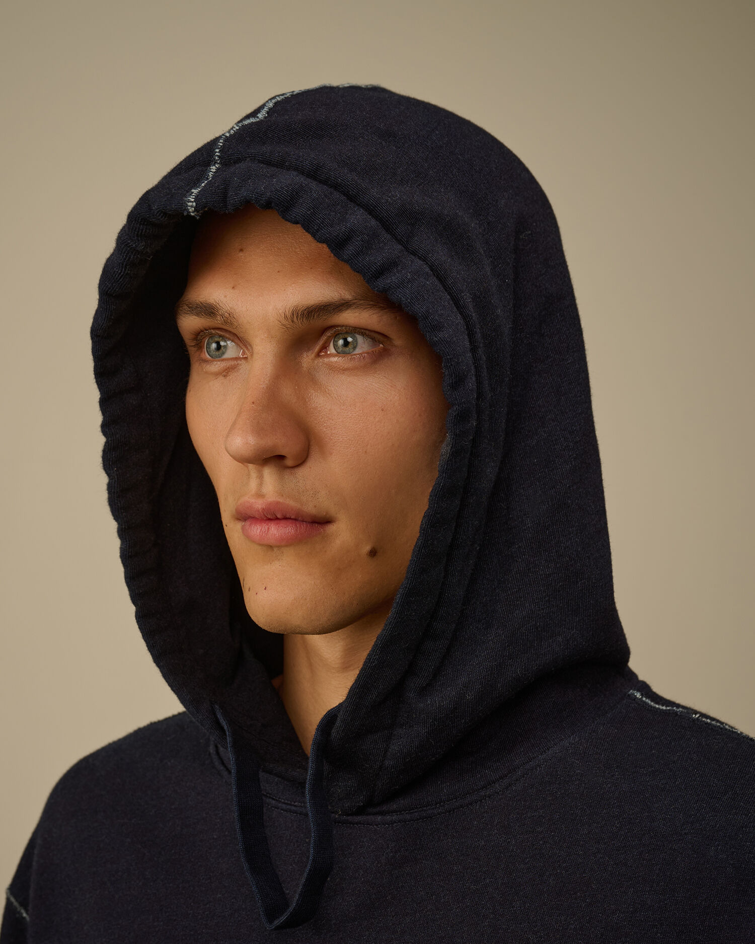 Indigo Fleece Hooded Sweatshirt - 6