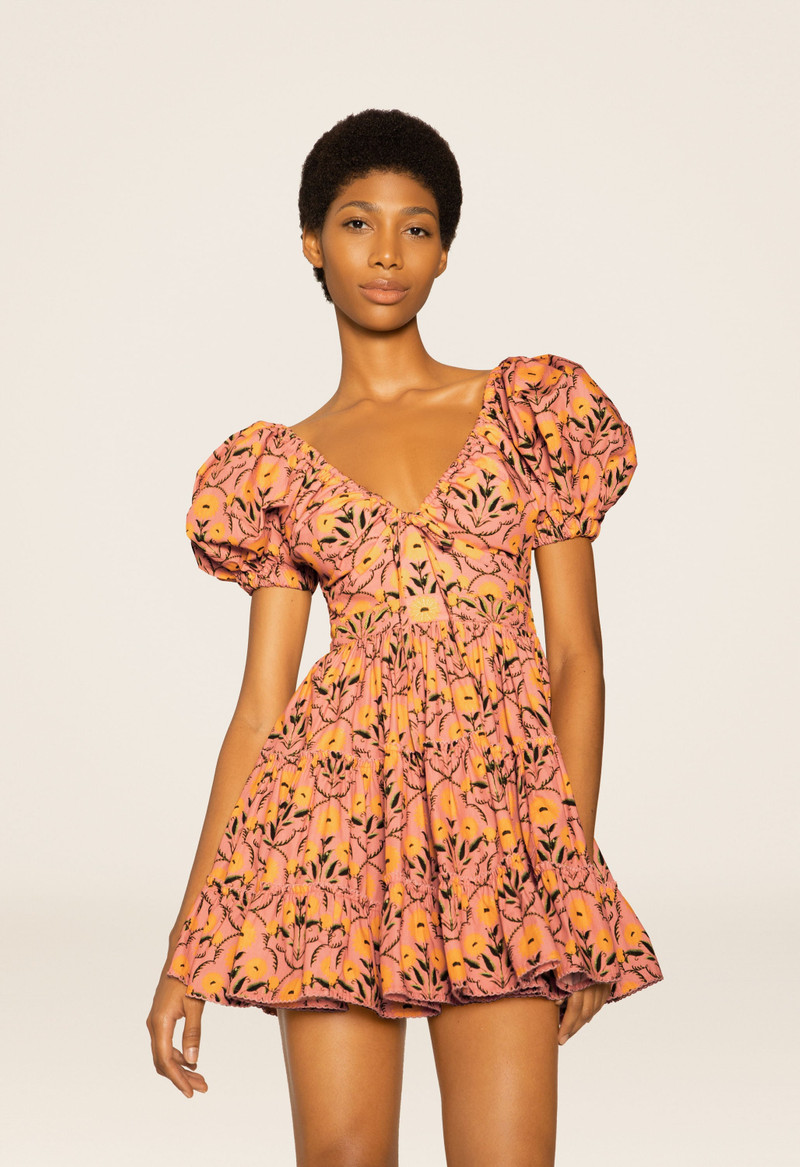 Manzanilla Mimosa Pink Mini Dress 5