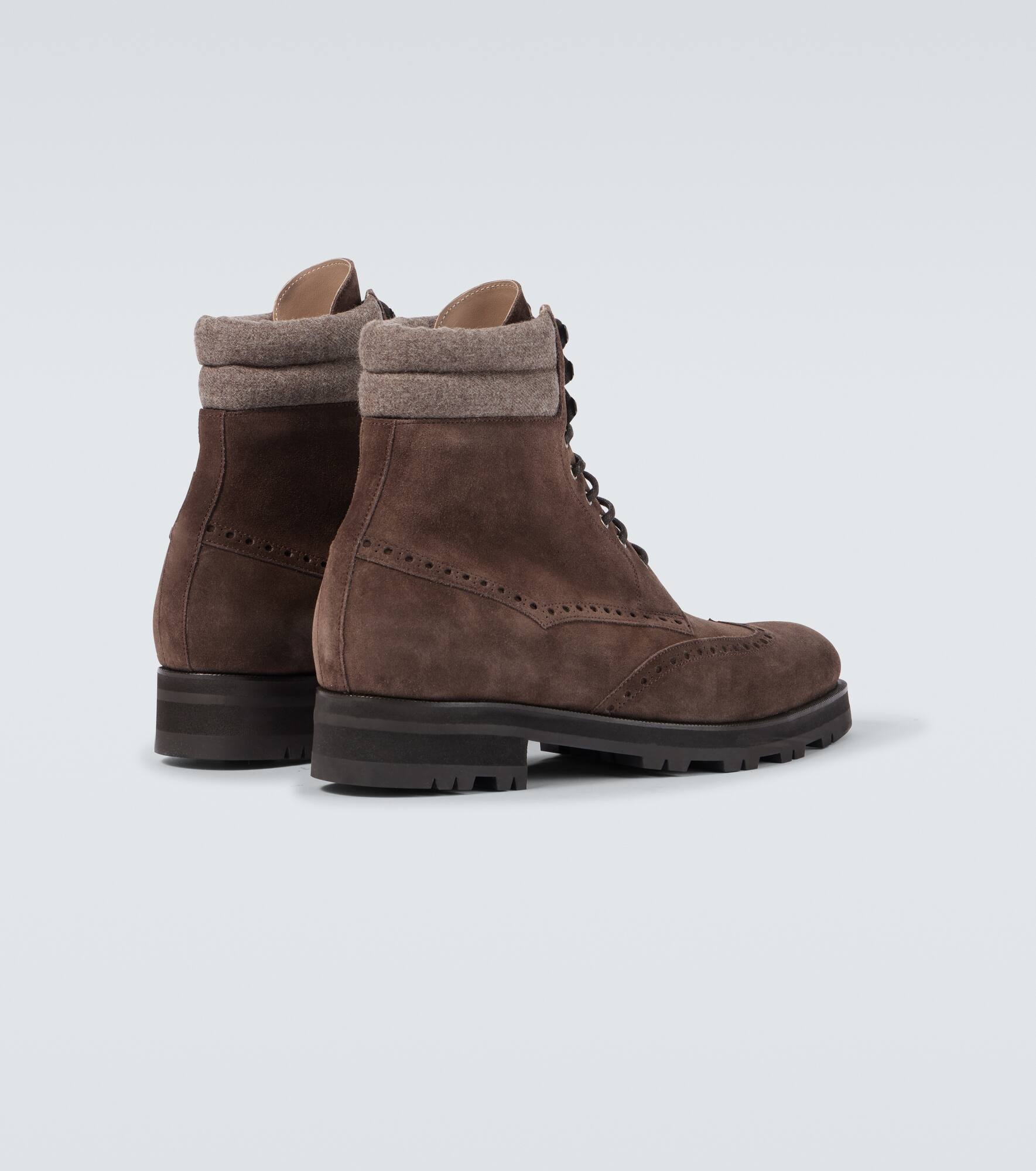 Sapele suede lace-up boots - 6