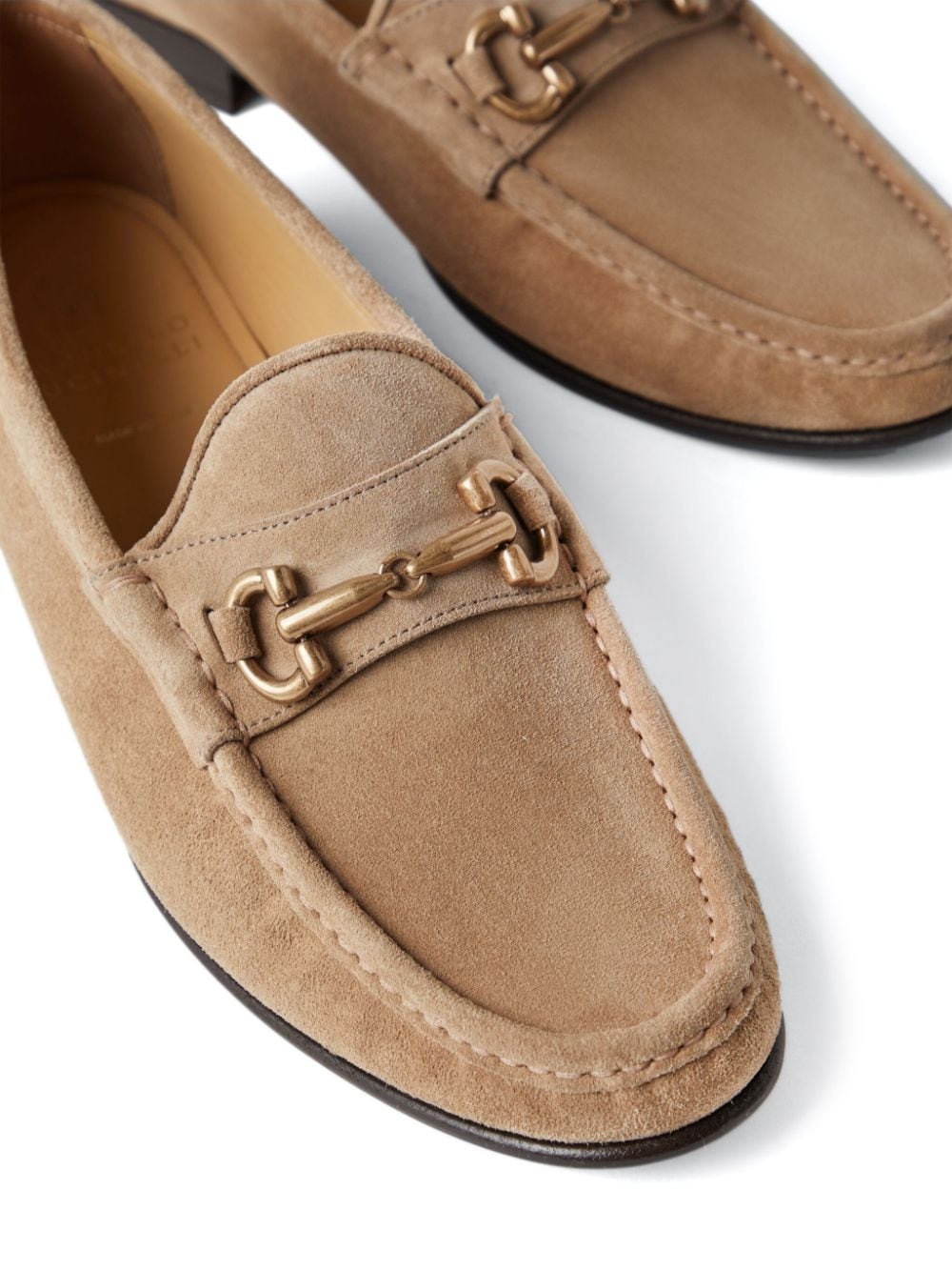 almond-toe leather loafers - 4