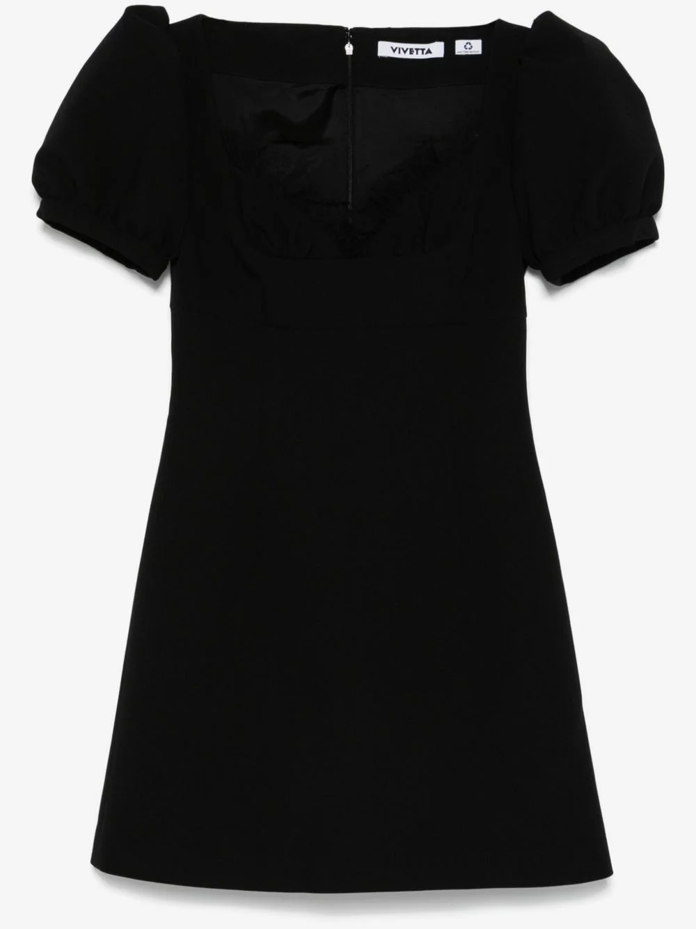 lace-trim mini dress - 1