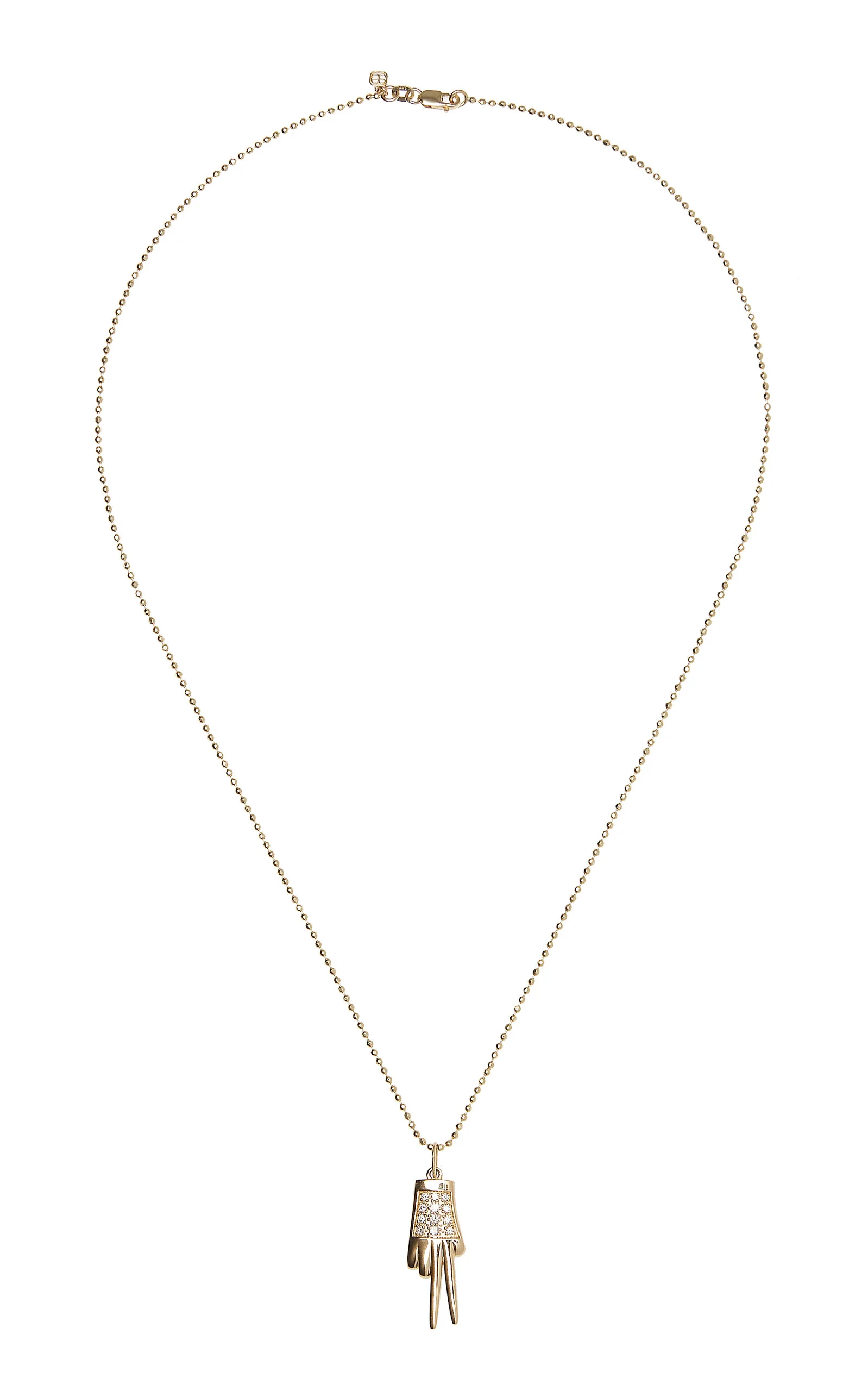 14K Gold, Diamond Necklace gold - 1