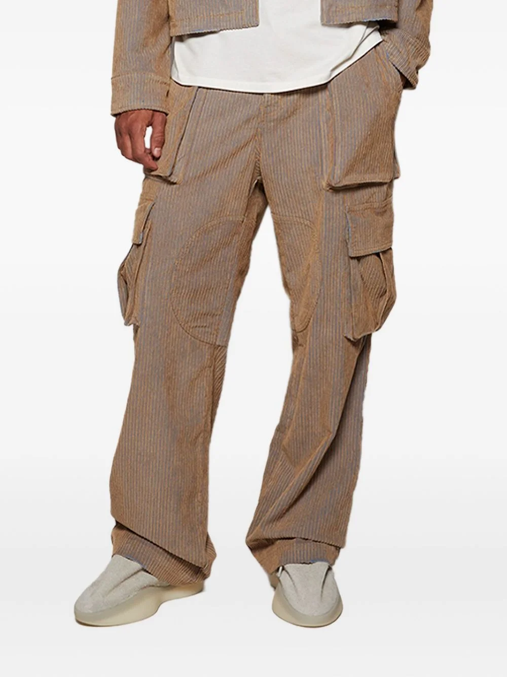 corduroy cargo trousers - 1