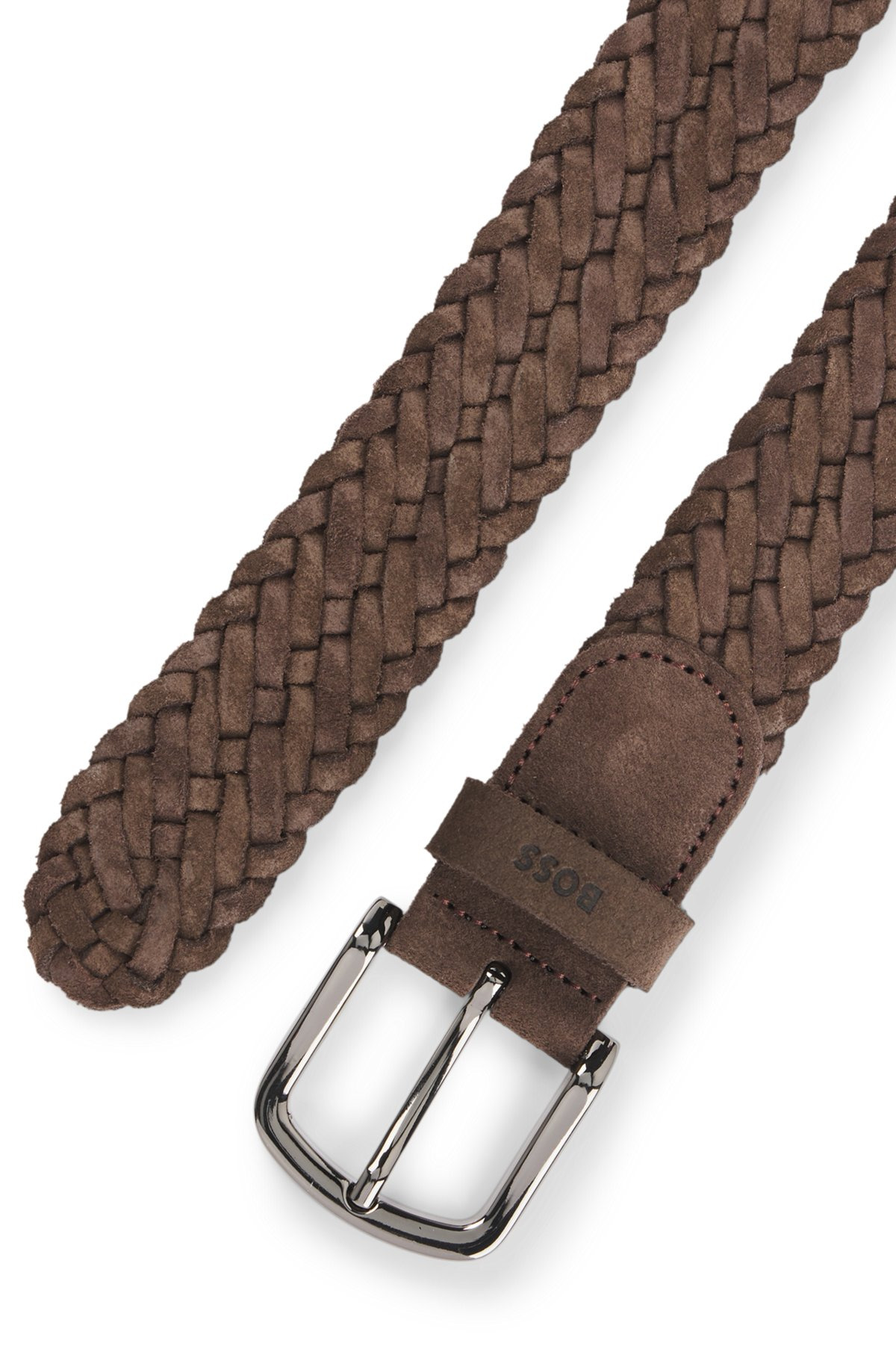 WOVEN SUEDE BELT WITH LOGO KEEPER - 3