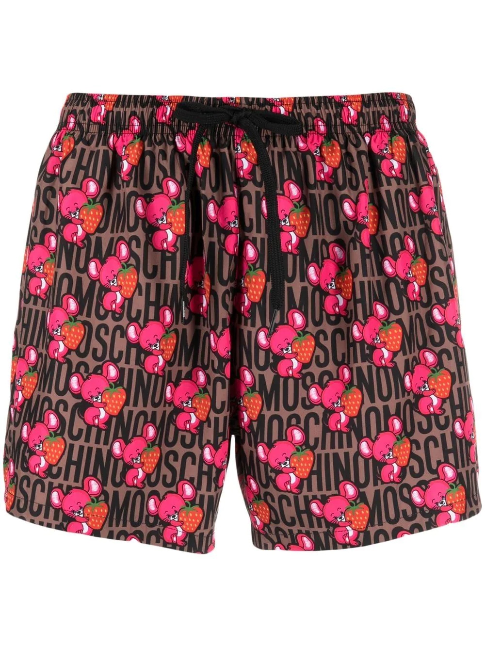 logo drawstring swim shorts - 1