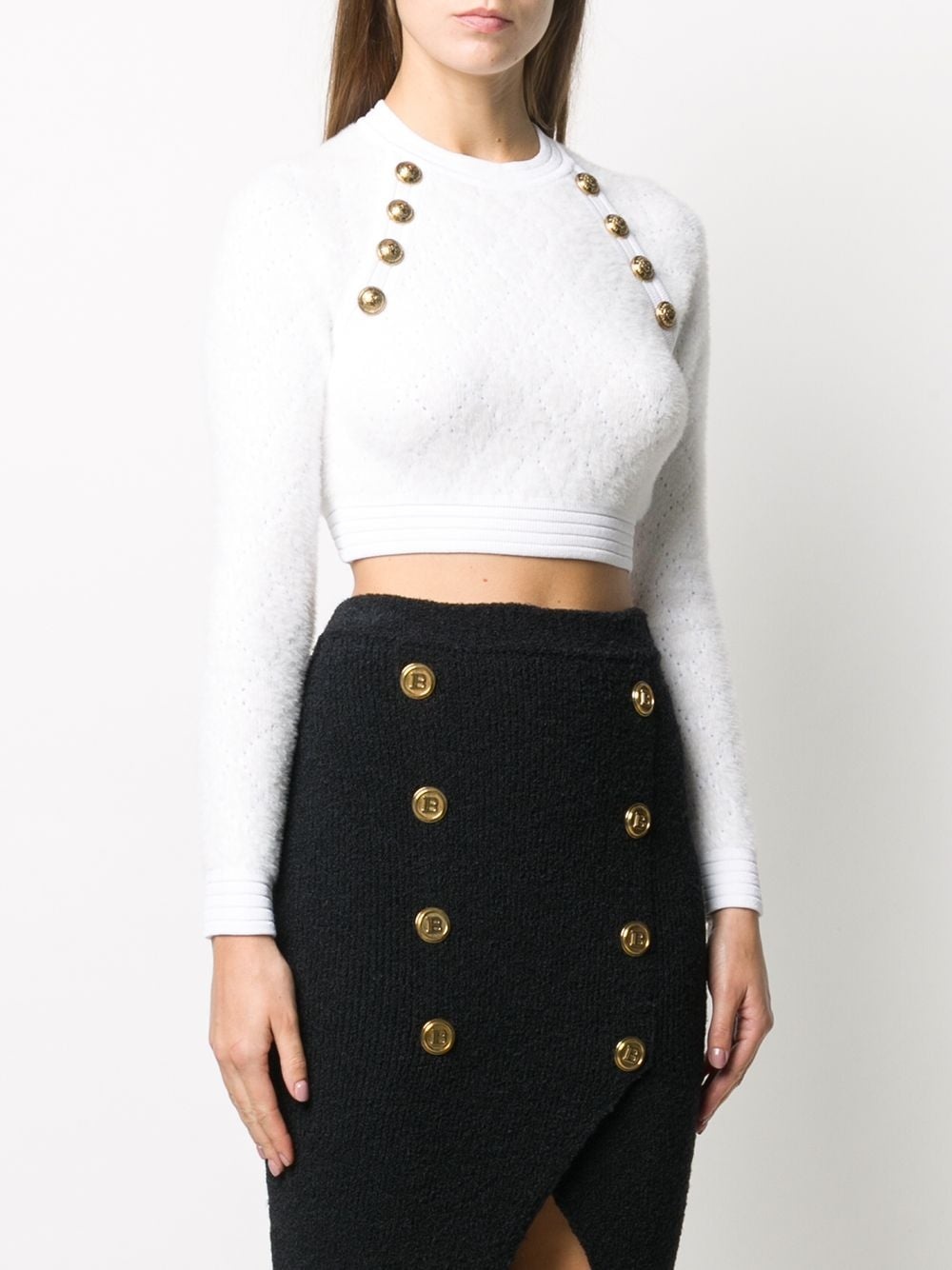 diamond knitted jumper with button detail - 3