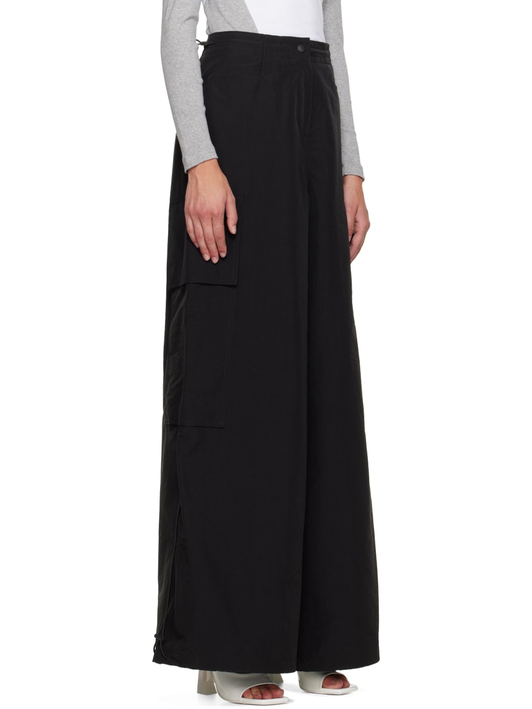 Black Parachute Pants - 2