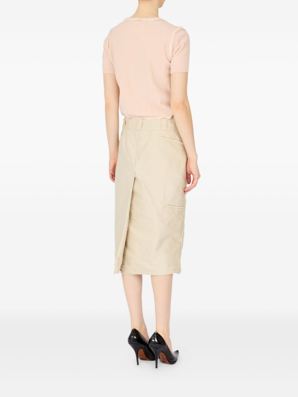 high-waisted tailored skirt - 4
