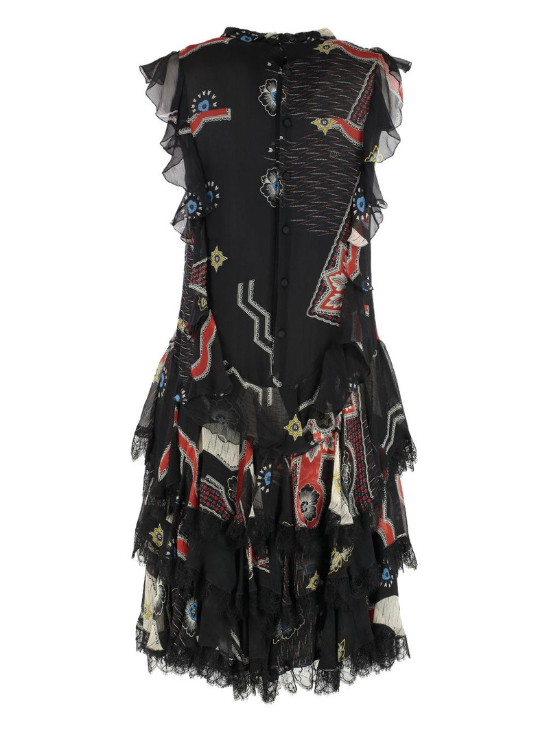 Etro ruffled print dress outlook