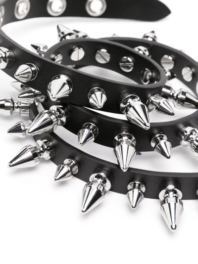 Moschino spike-studs leather belt outlook