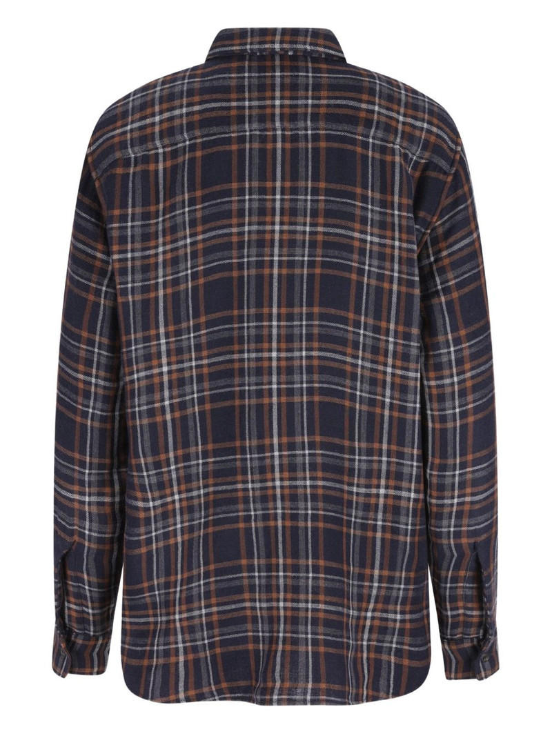 SAINT LAURENT tie-fastening checked shirt outlook