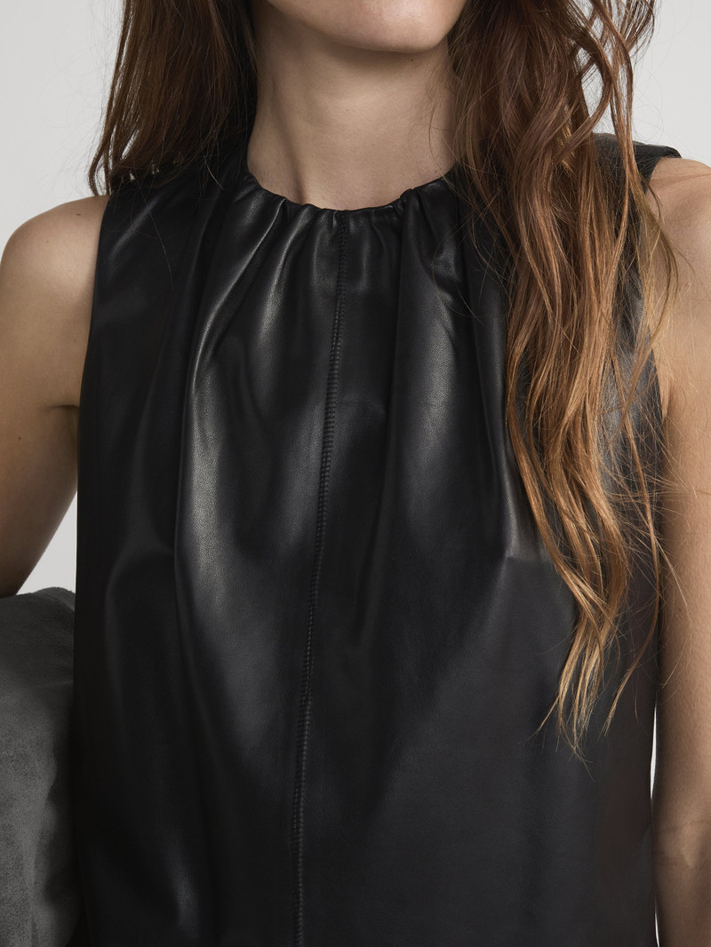 The Leather Gathered Dress 3