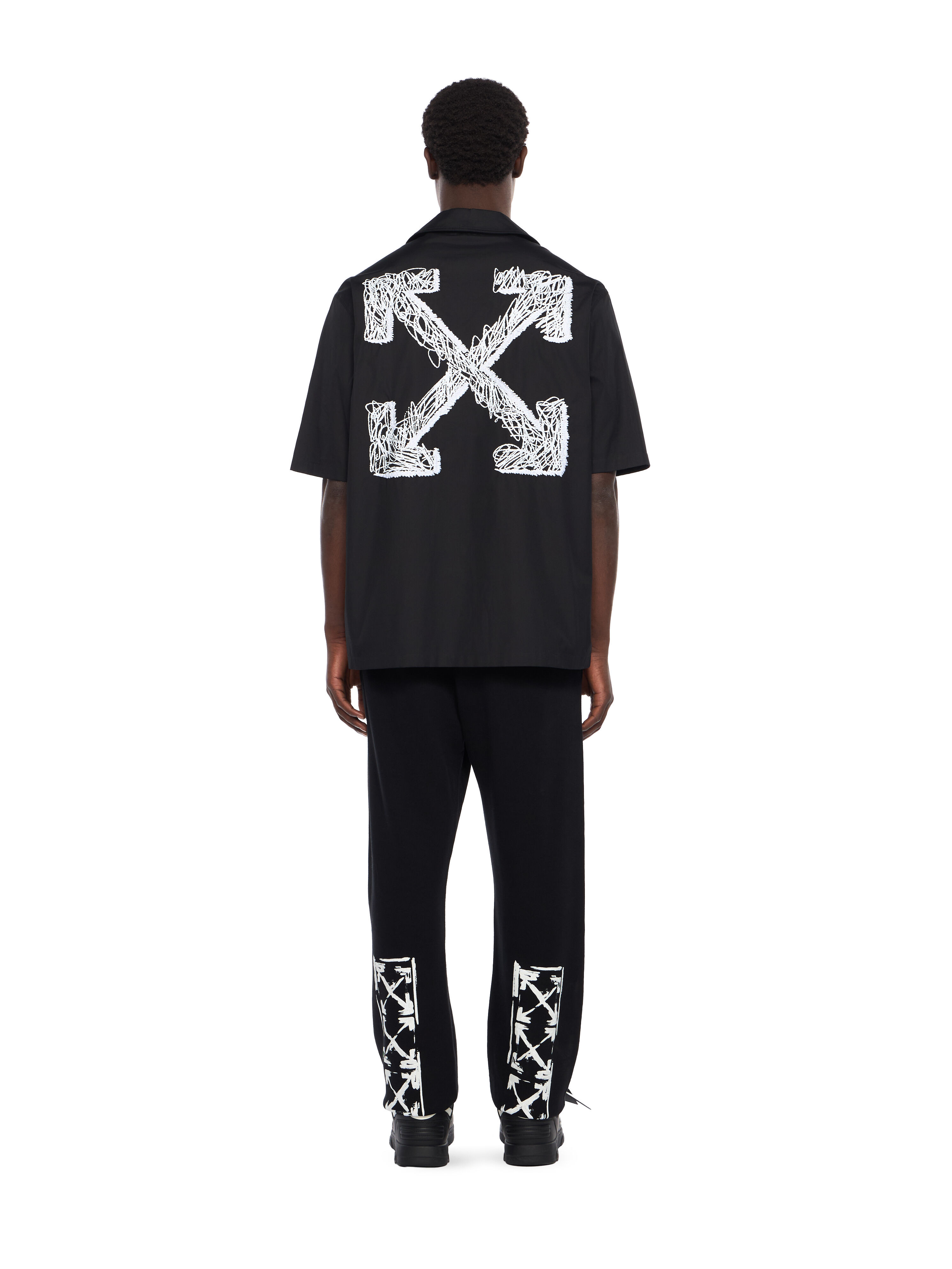 Scribble Arrow Poplin Bowling Shirt - 4