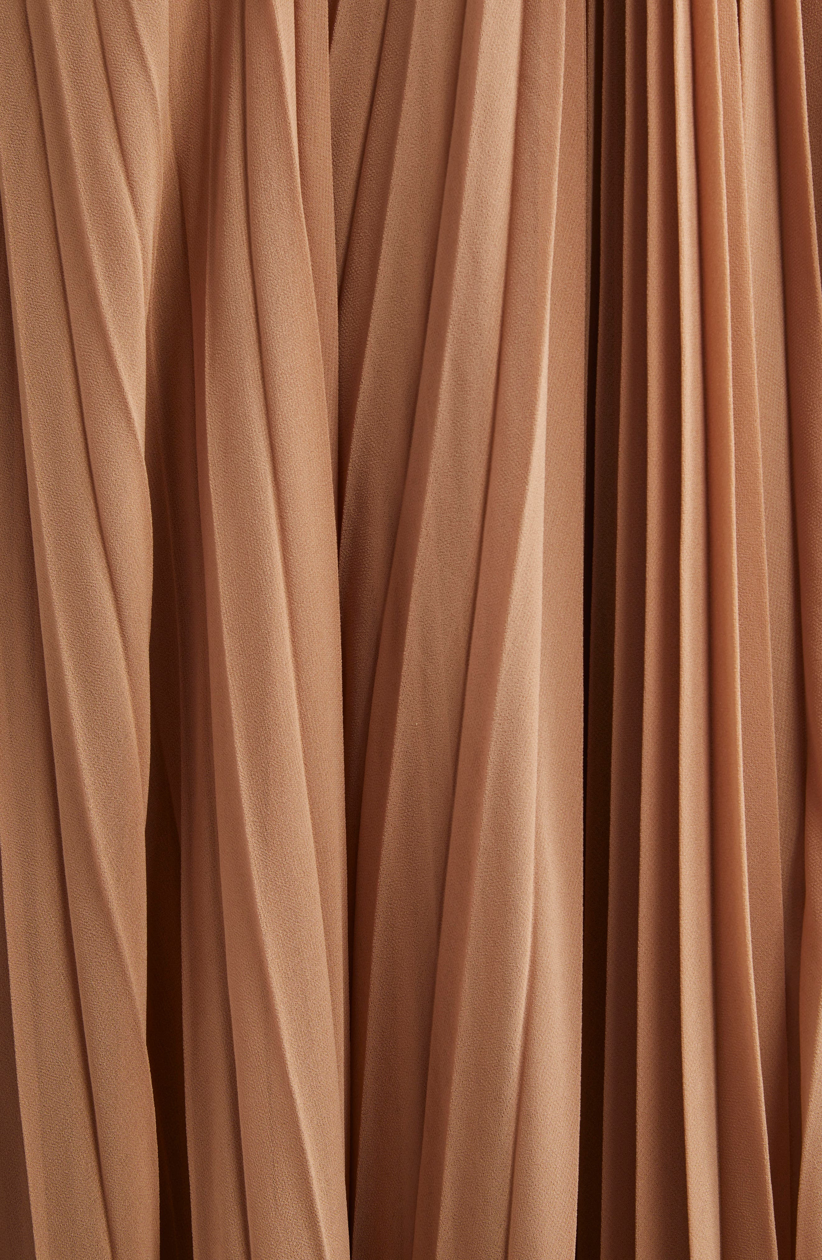 Zimmermann Memento Pleated Gown in Biscuit at Nordstrom - 6