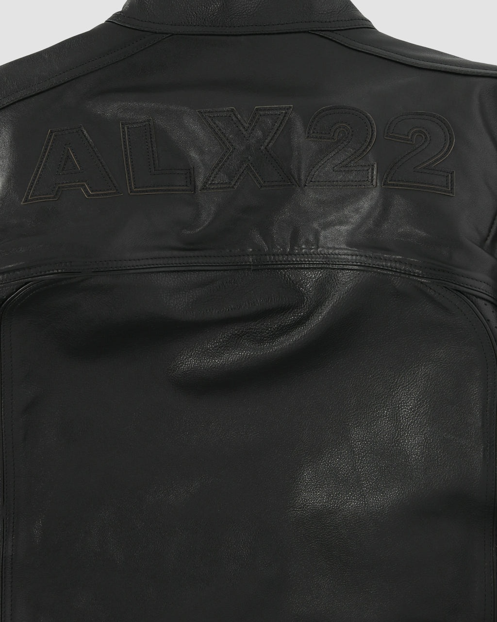 OVERSIZE LEATHER LOGO MOTO JACKET - 8