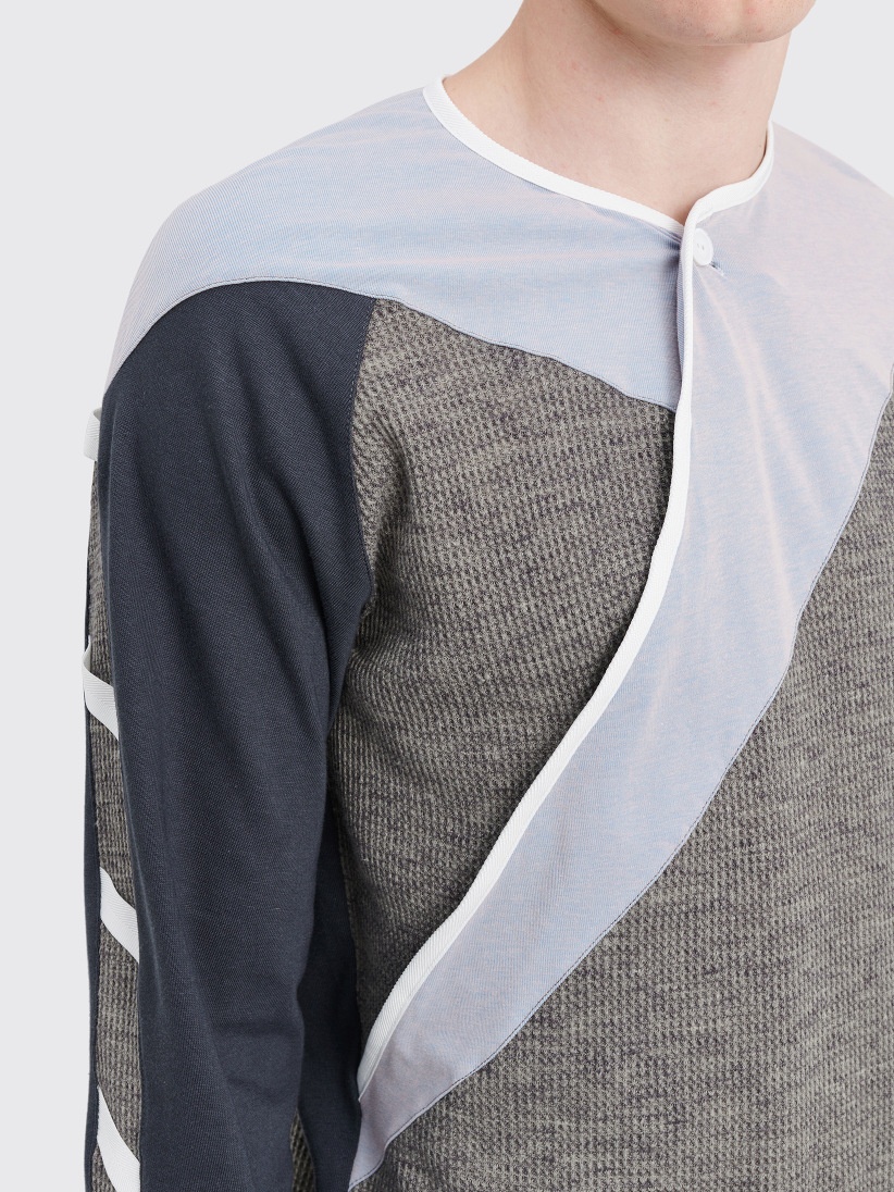 トップス Kiko Kostadinov Remus Top Ash grey 44 Kiko Kostadinov KIKO KOSTADINOV REMUS TOP JERSEY ASH GREY