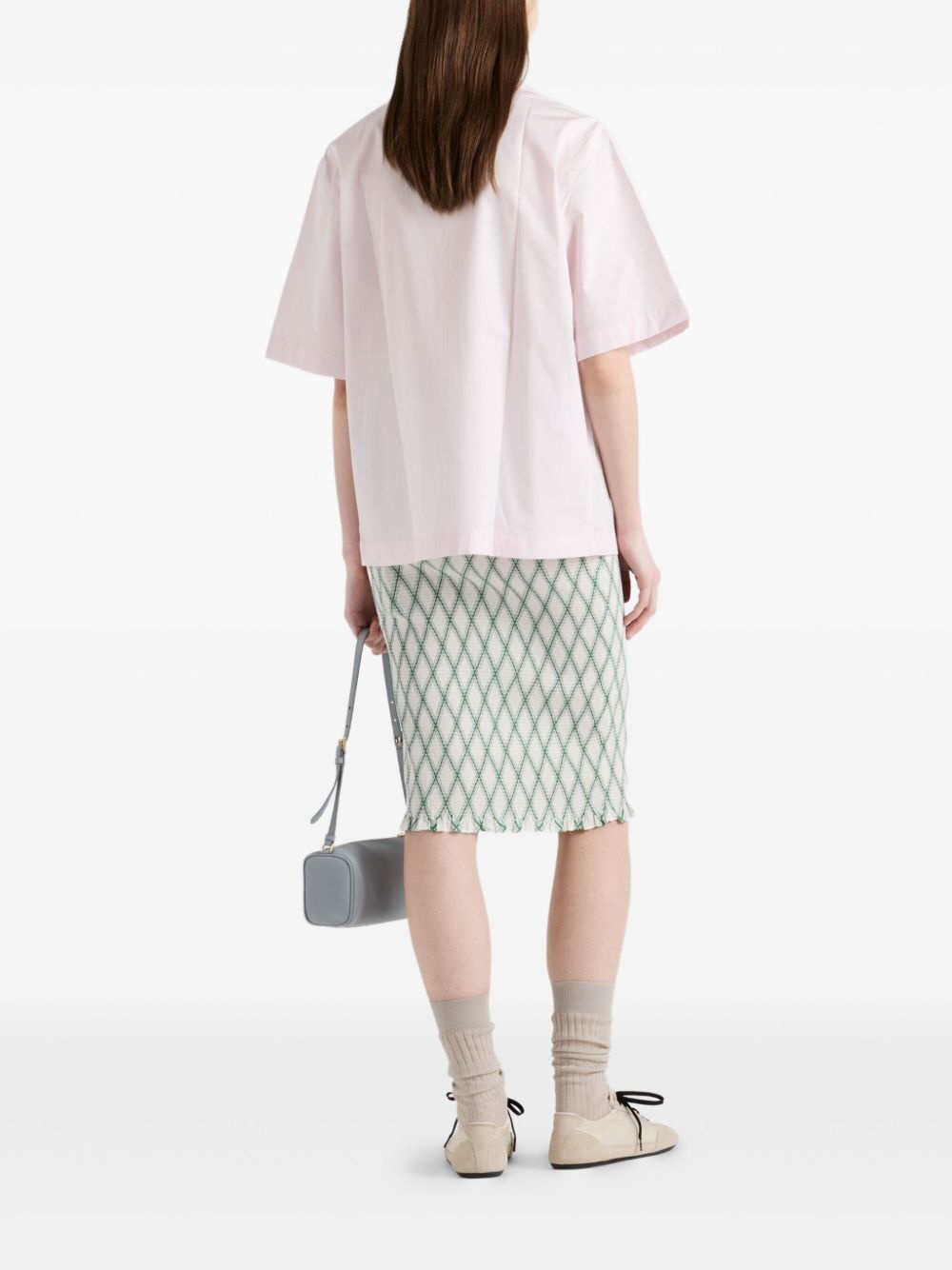 patterned cotton midi skirt - 3