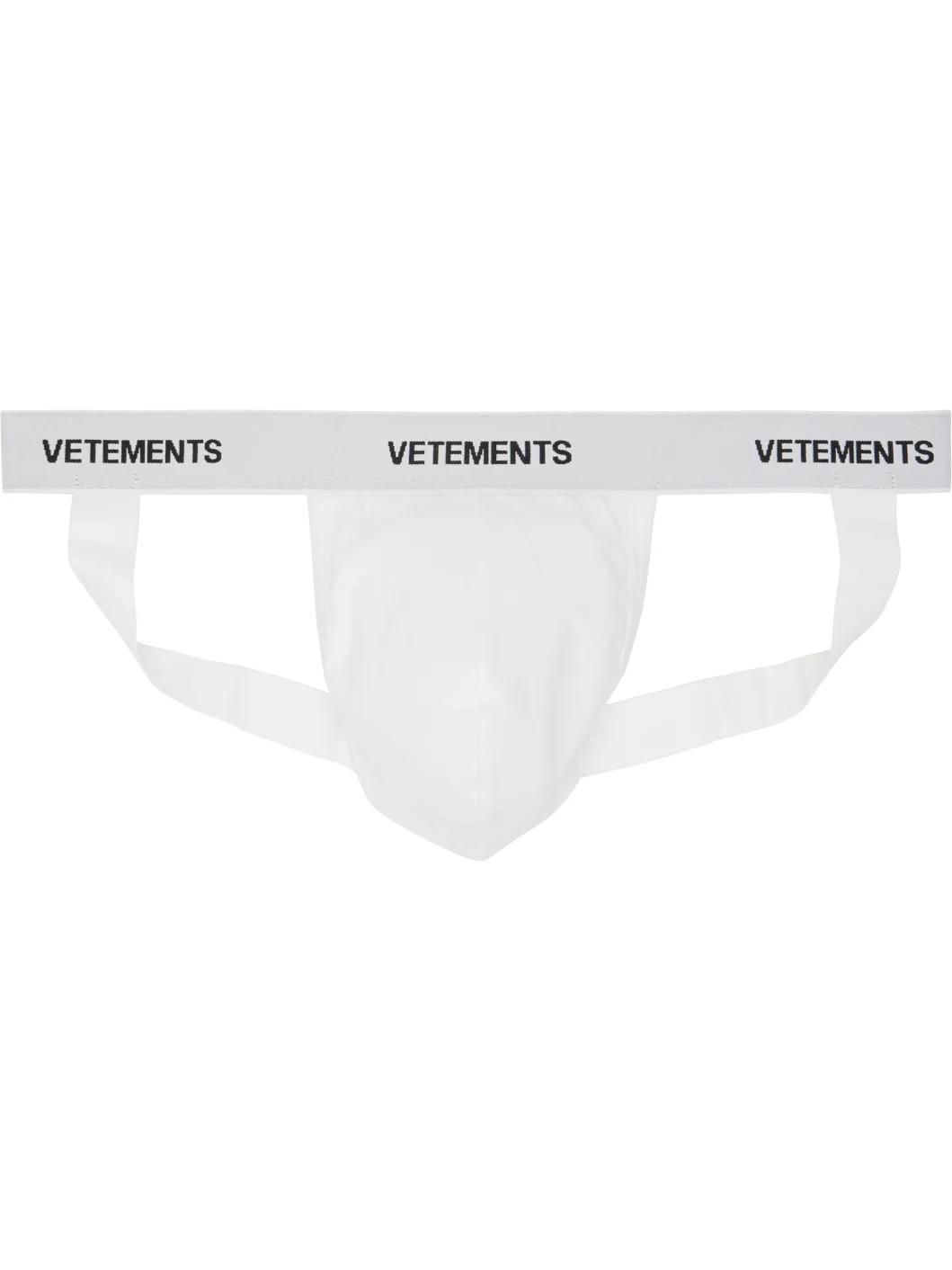 White Logo Jockstrap - 1