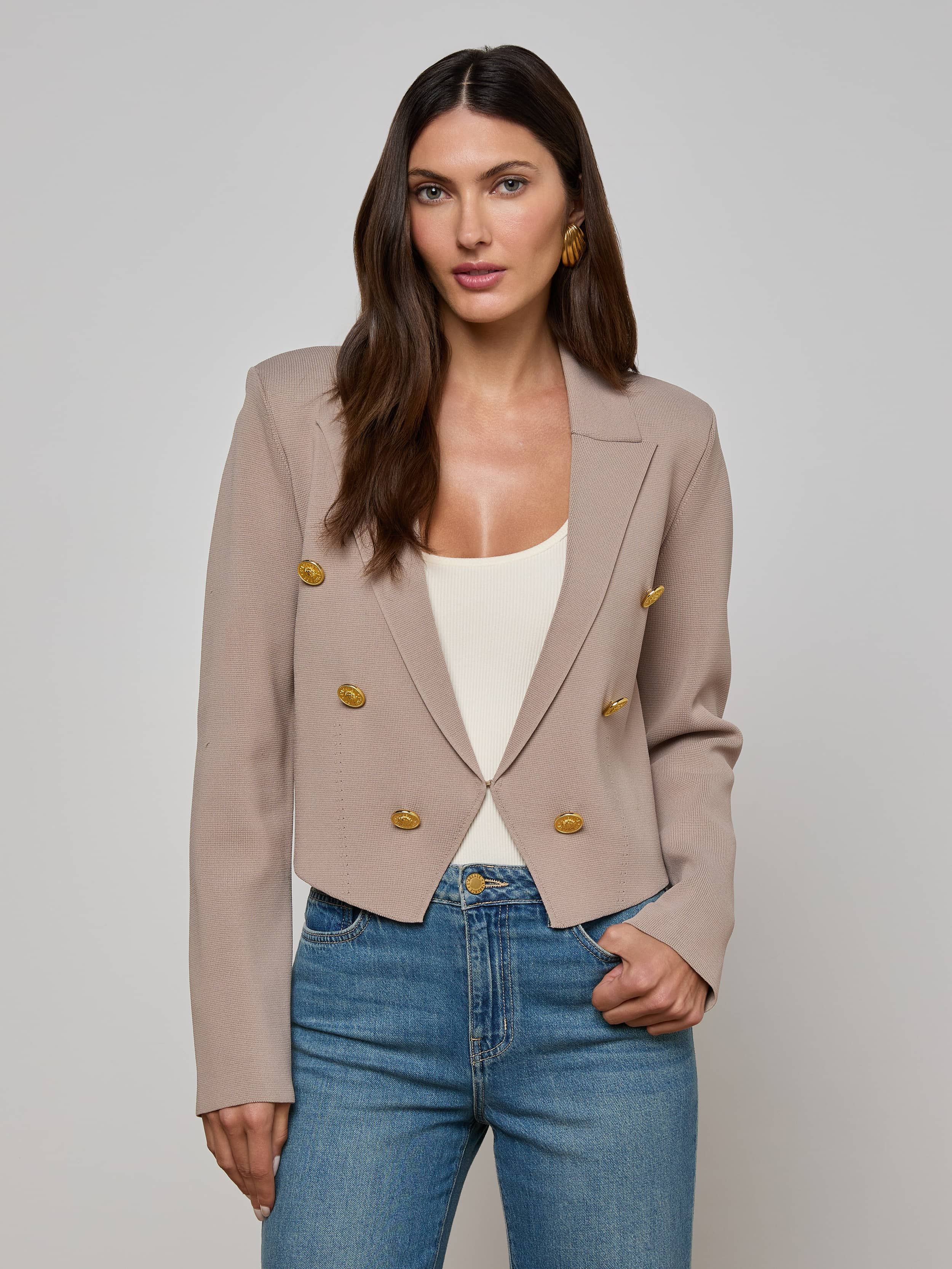 Elio Cropped Knit Blazer - 2
