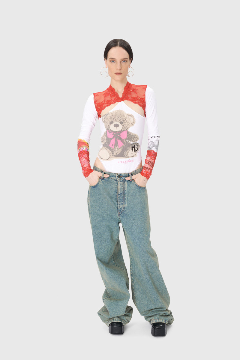 Marine Serre Moon Laser Denim Baggy Jeans outlook