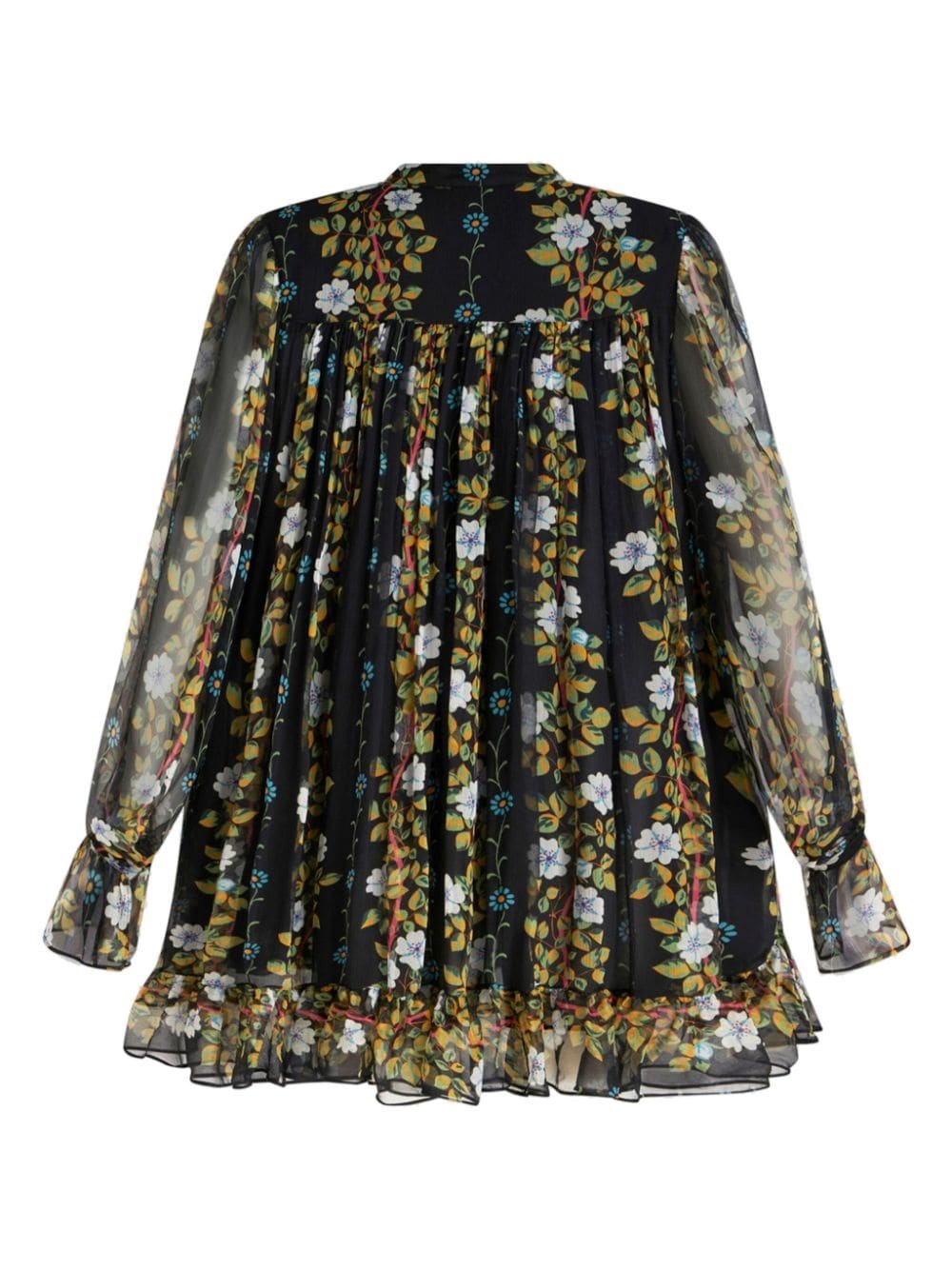 floral-print silk dress - 6