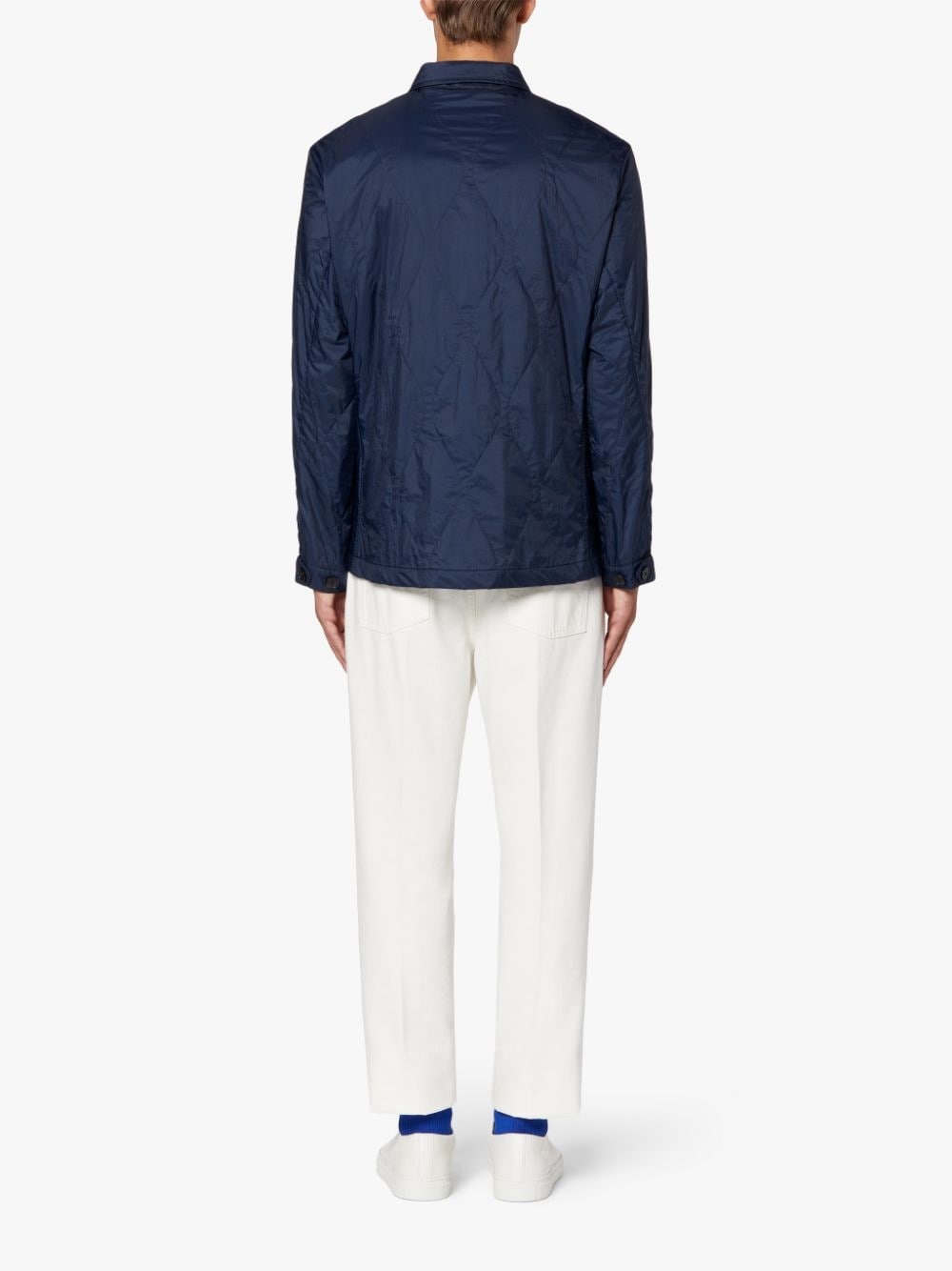 CHORE NAVY NYLON QUILTED JACKET | GQM-215 - 3