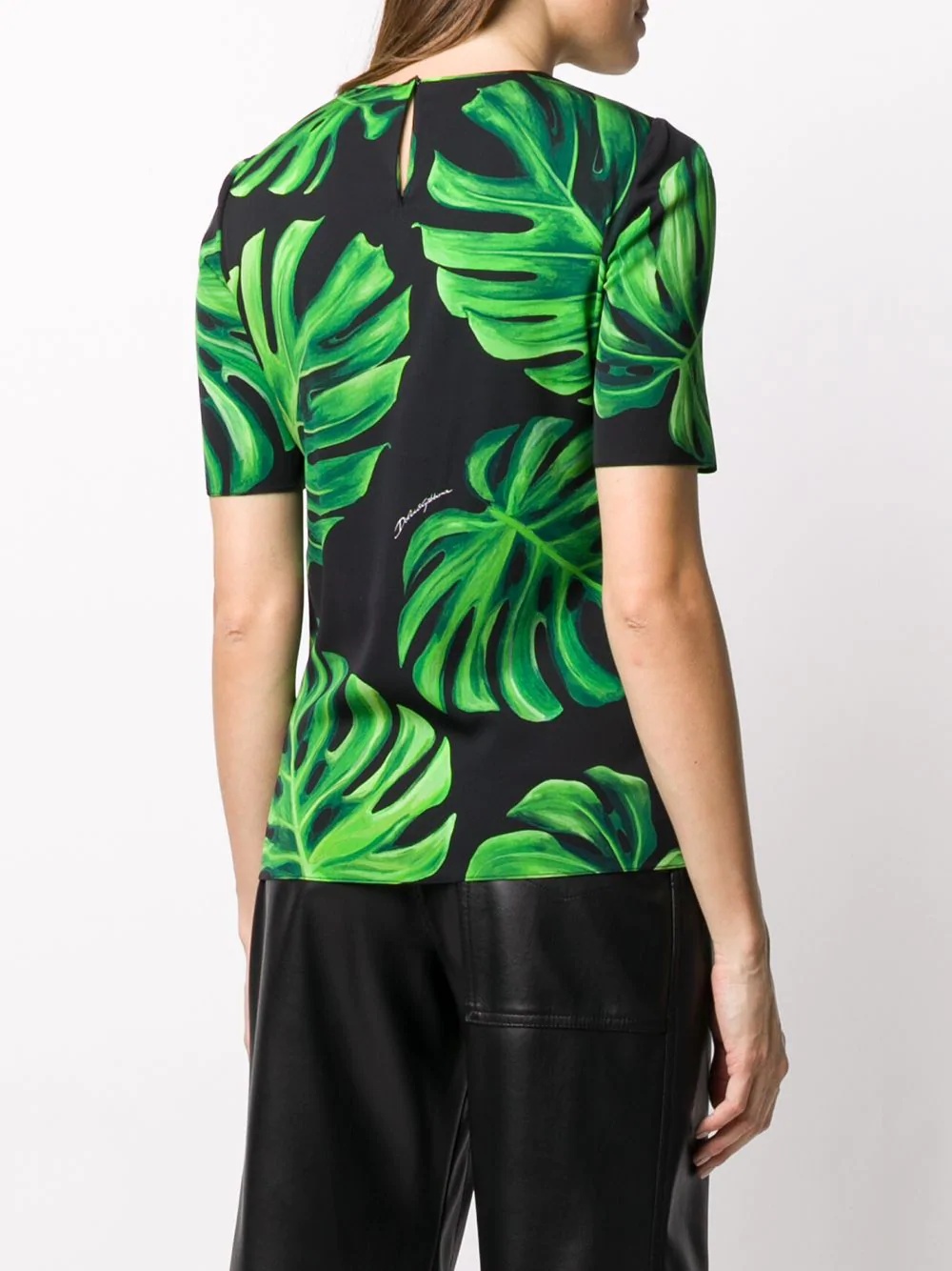 Philodendron print T-shirt - 4