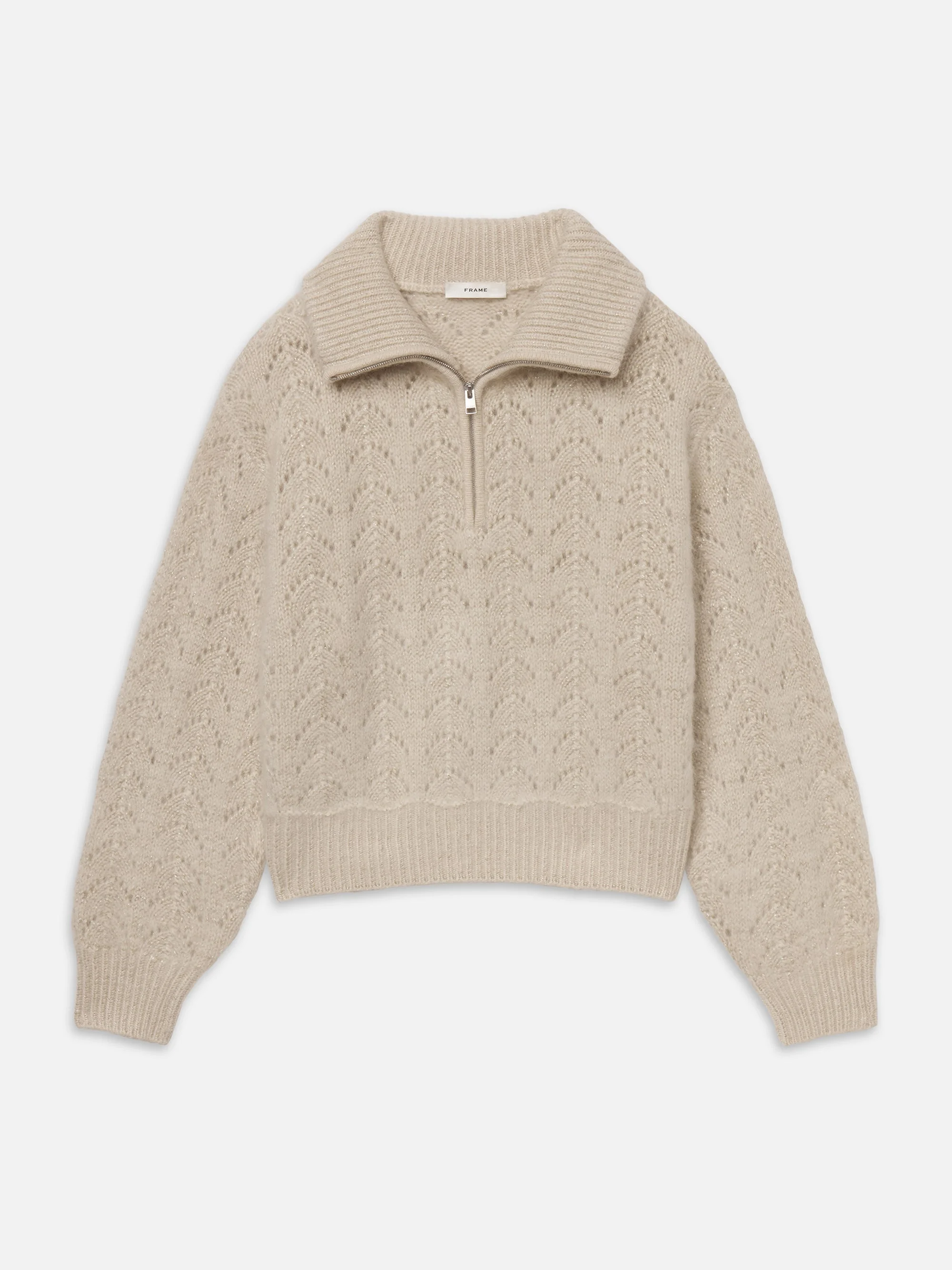 The Airy Lurex Quarter Zip - 1