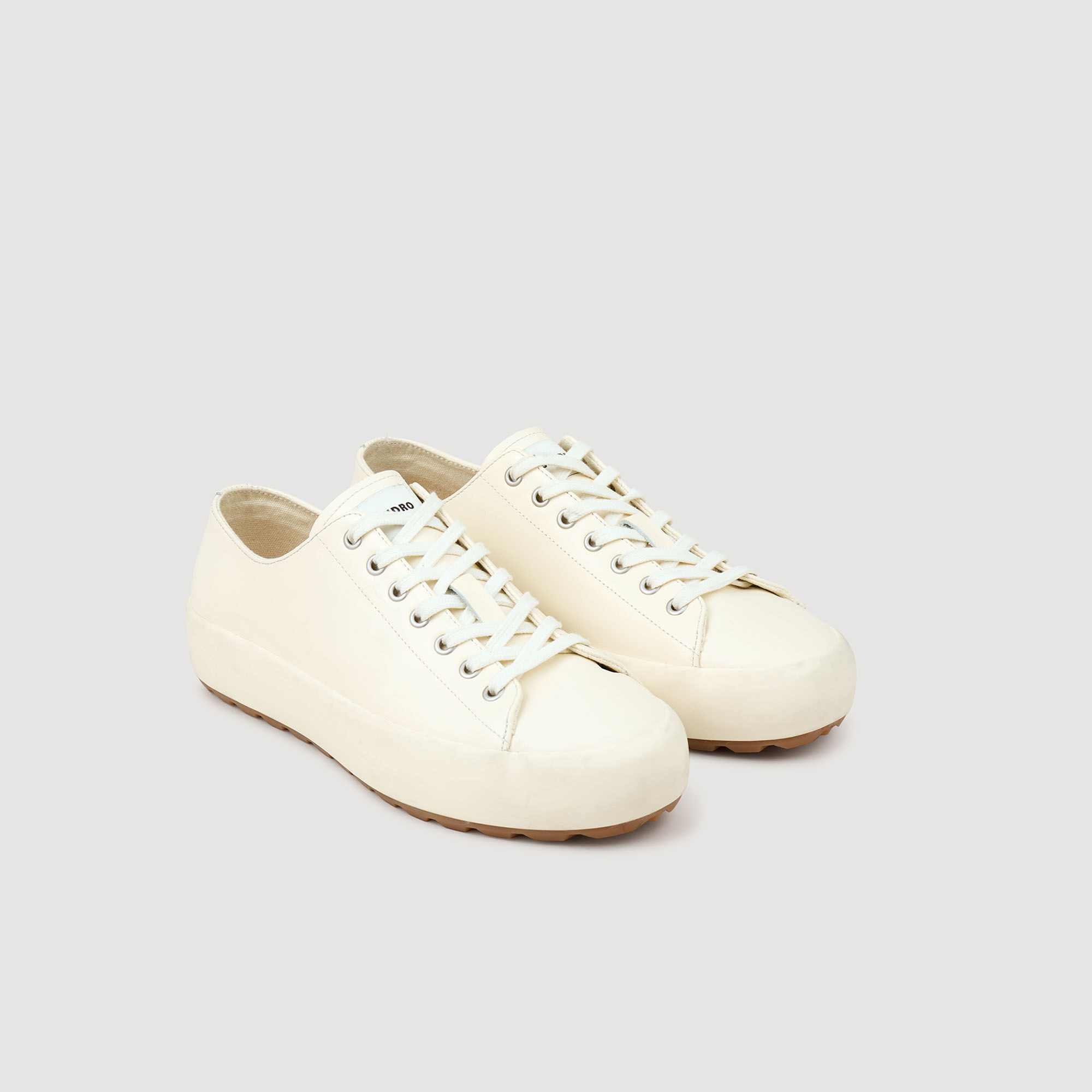LOW-TOP SPLIT LEATHER TRAINERS - 2