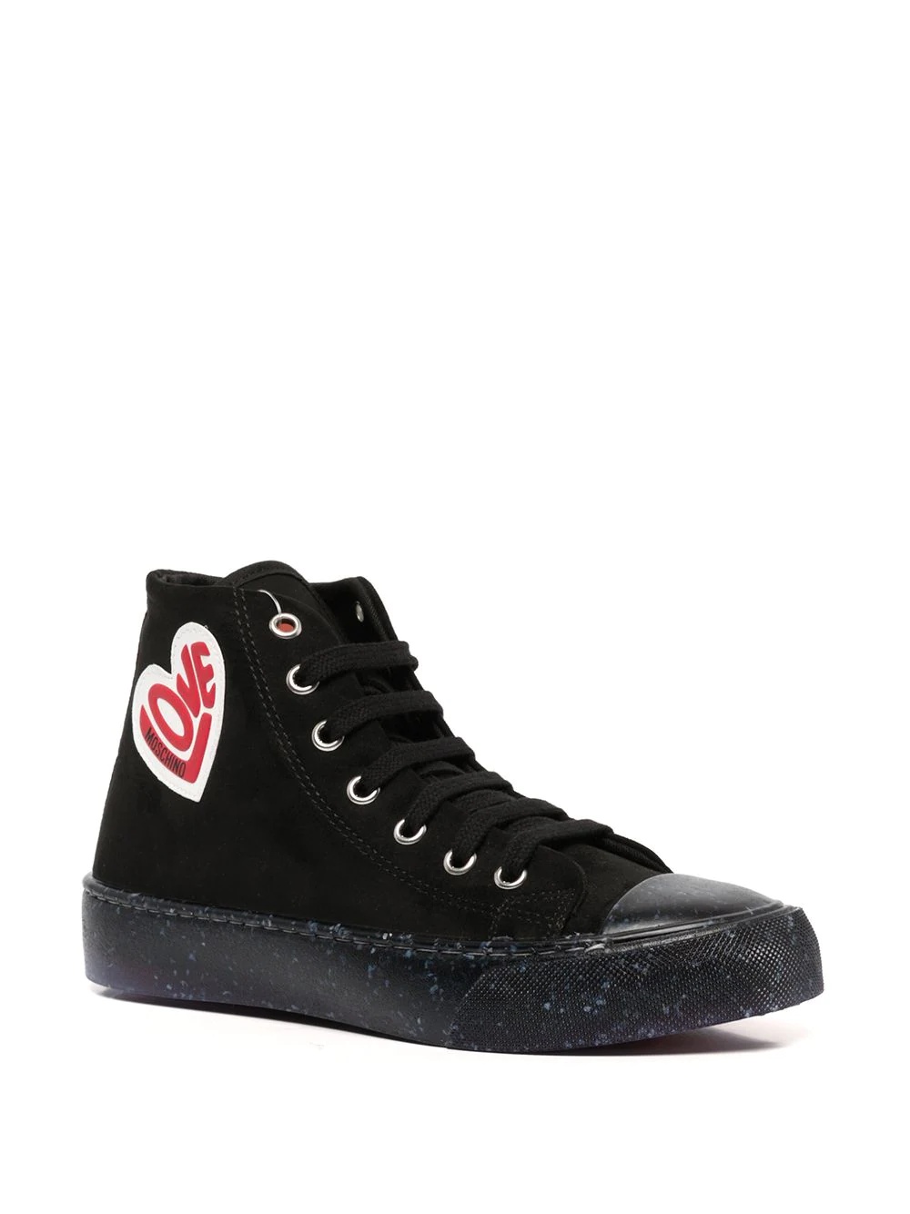 logo-patch high top sneakers - 3