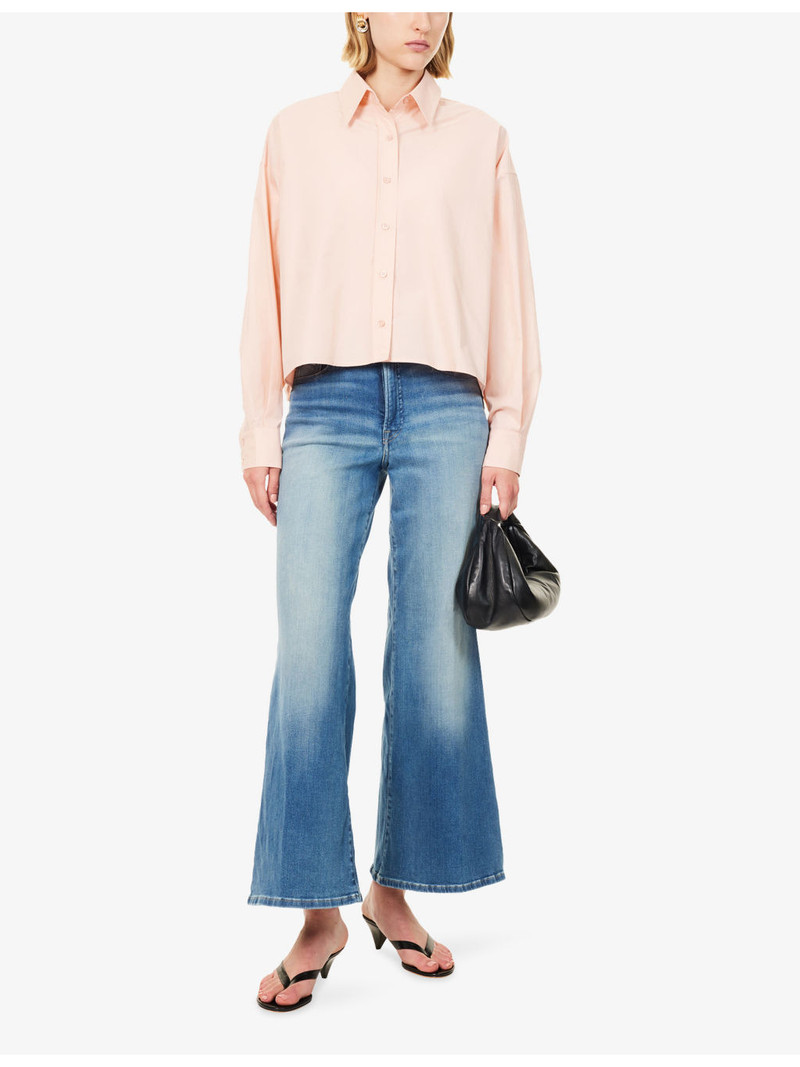 GOOD AMERICAN Soft Tech Good Waist Palazzo Denim Ankle Jeans outlook