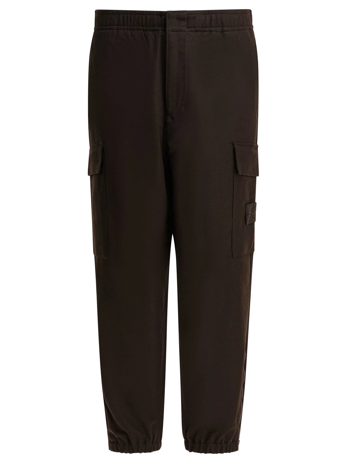 Stone Island "stone Island Ghost" Cargo Pants In Wool Flannel - 1