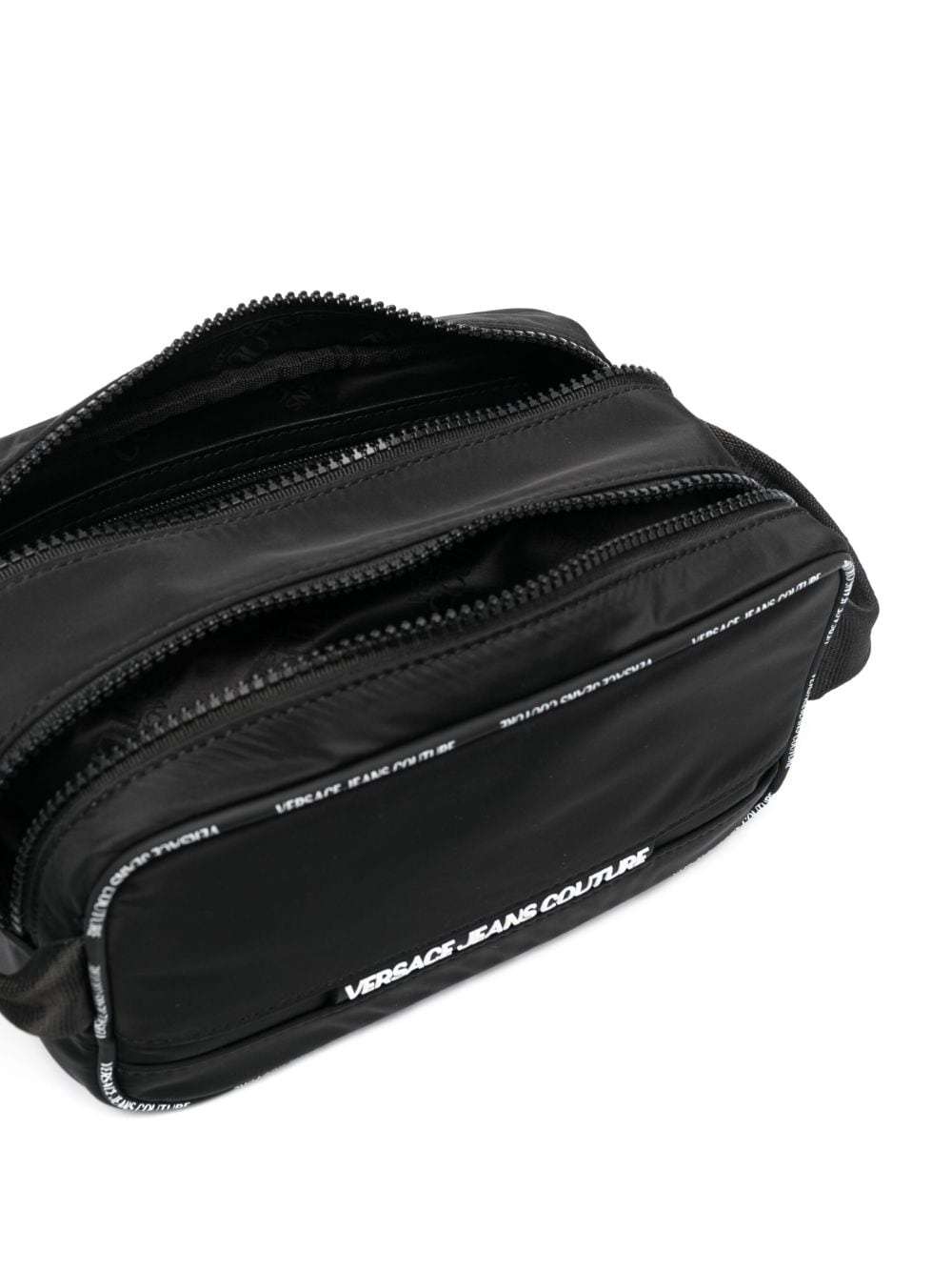 embossed-logo zipped toiletry bag - 4