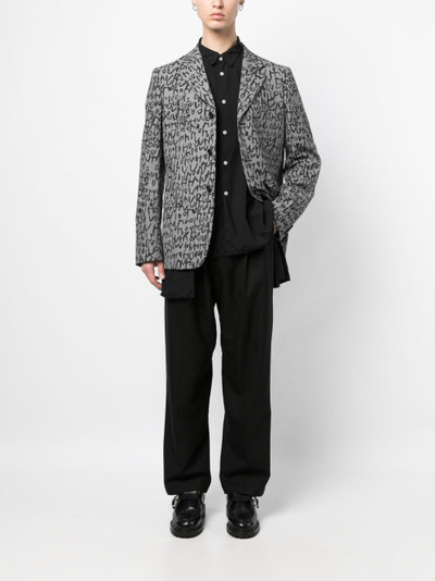 Comme des Garçons Homme Plus abstract-pattern print notched-lapels blazer outlook